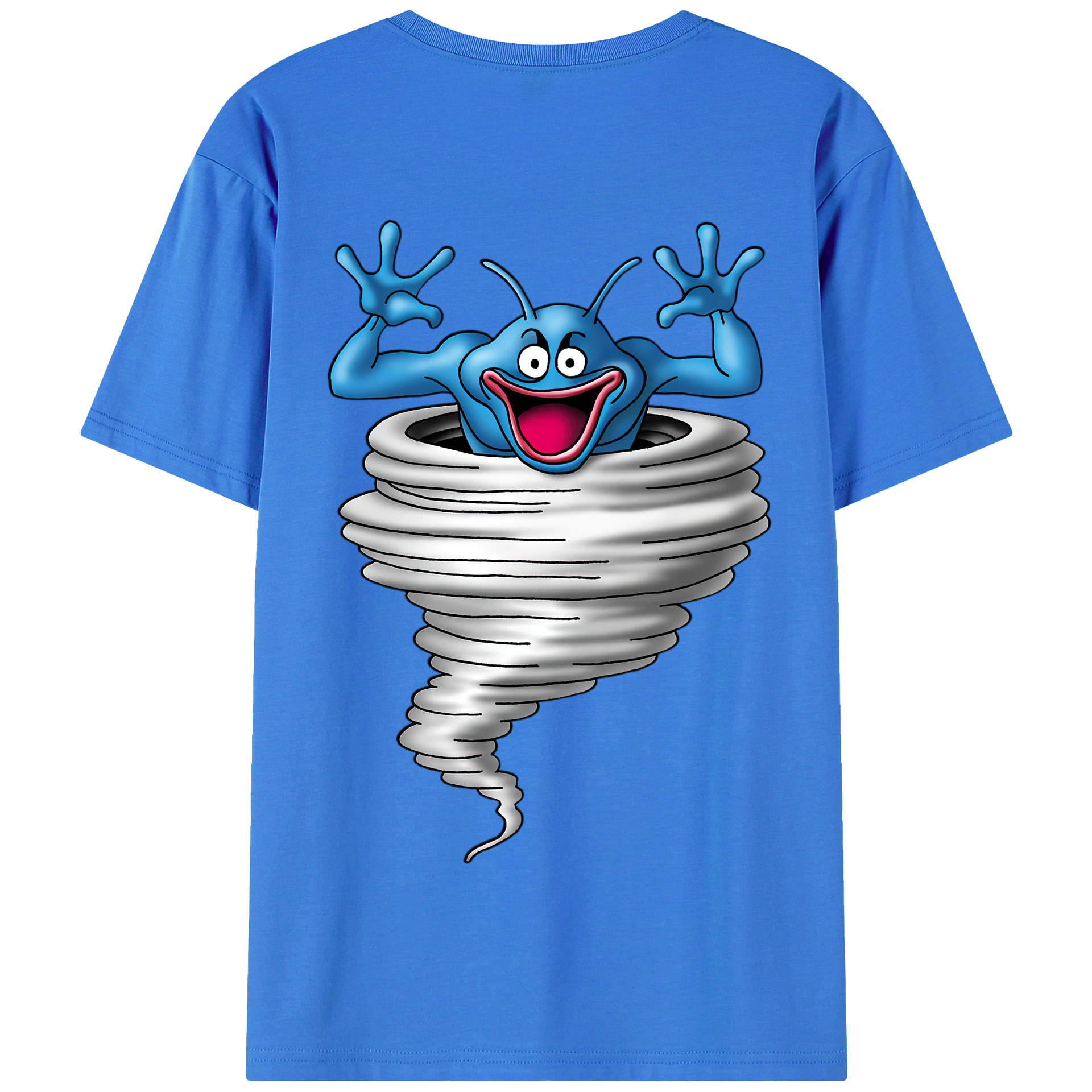 （画像用） ドラゴンクエスト Doragon Kuesuto Dragon Quest 綿100％半袖Tシャツ（背面プリント）