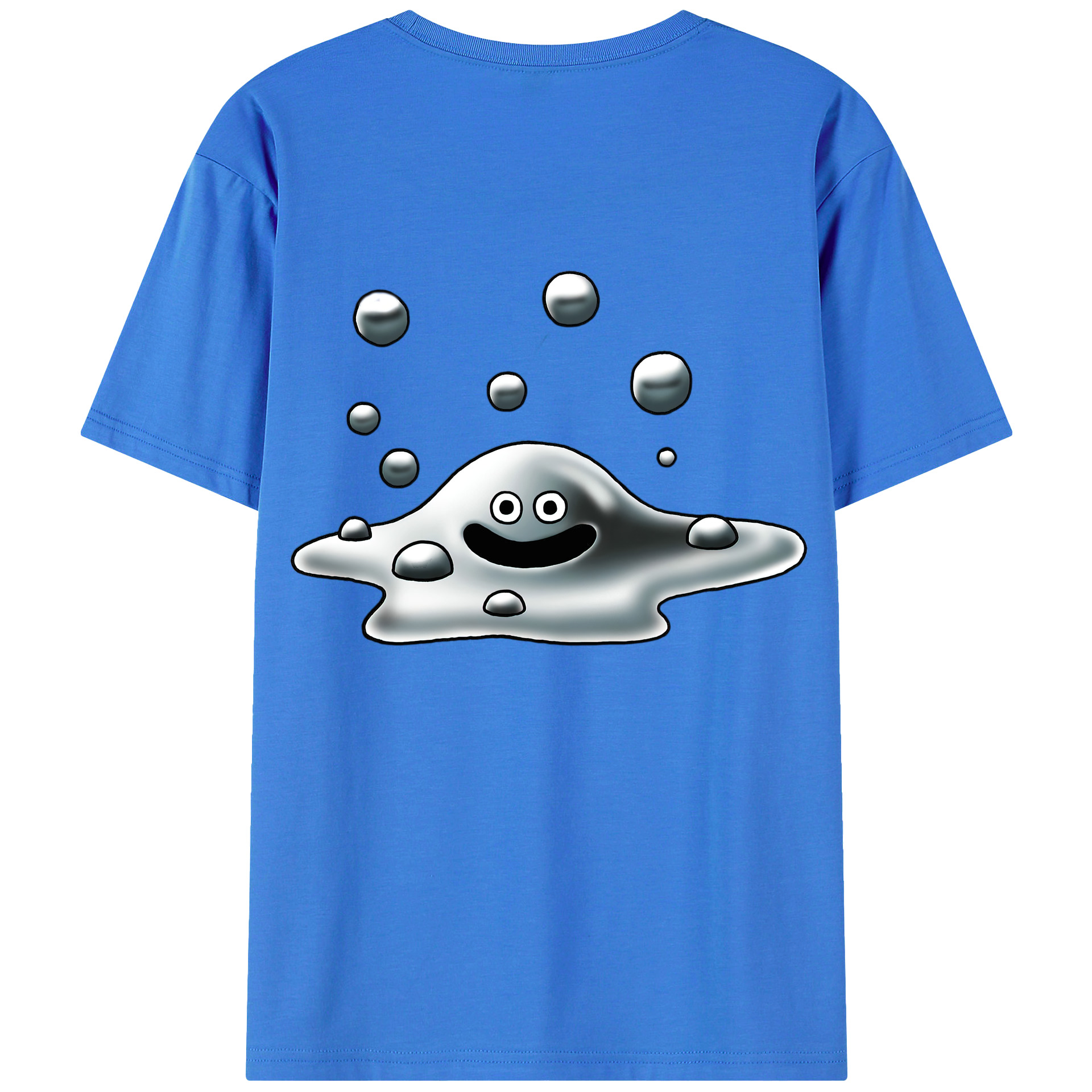 （画像用） ドラゴンクエスト Doragon Kuesuto Dragon Quest 綿100％半袖Tシャツ（背面プリント）