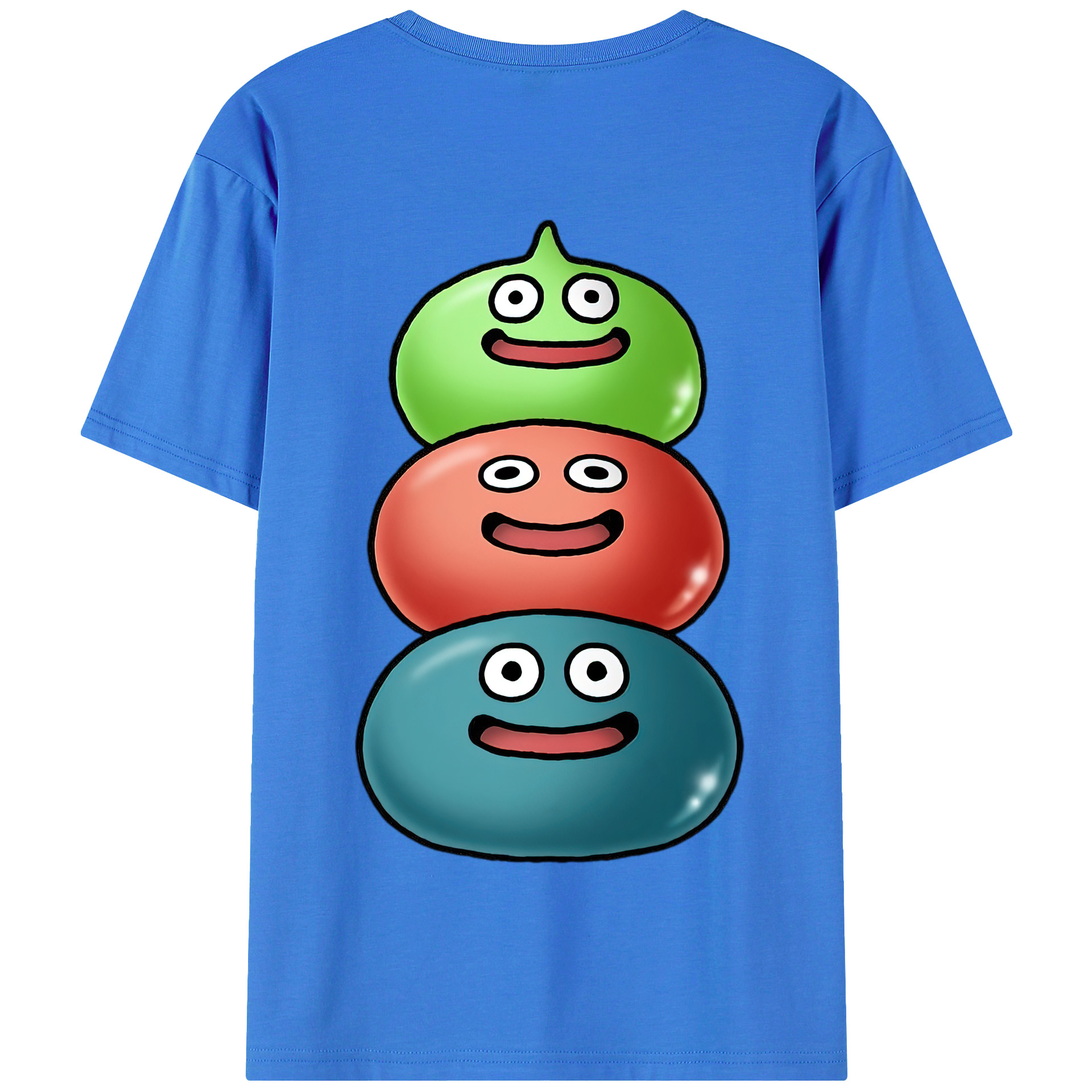 （画像用） ドラゴンクエスト Doragon Kuesuto Dragon Quest 綿100％半袖Tシャツ（背面プリント）