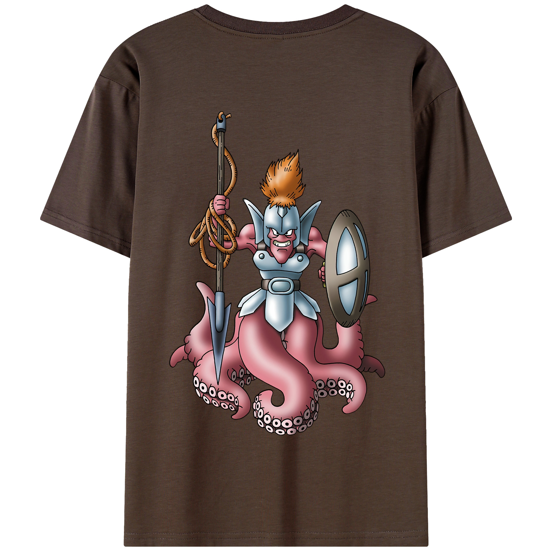 （画像用） ドラゴンクエスト Doragon Kuesuto Dragon Quest 綿100％半袖Tシャツ（背面プリント）