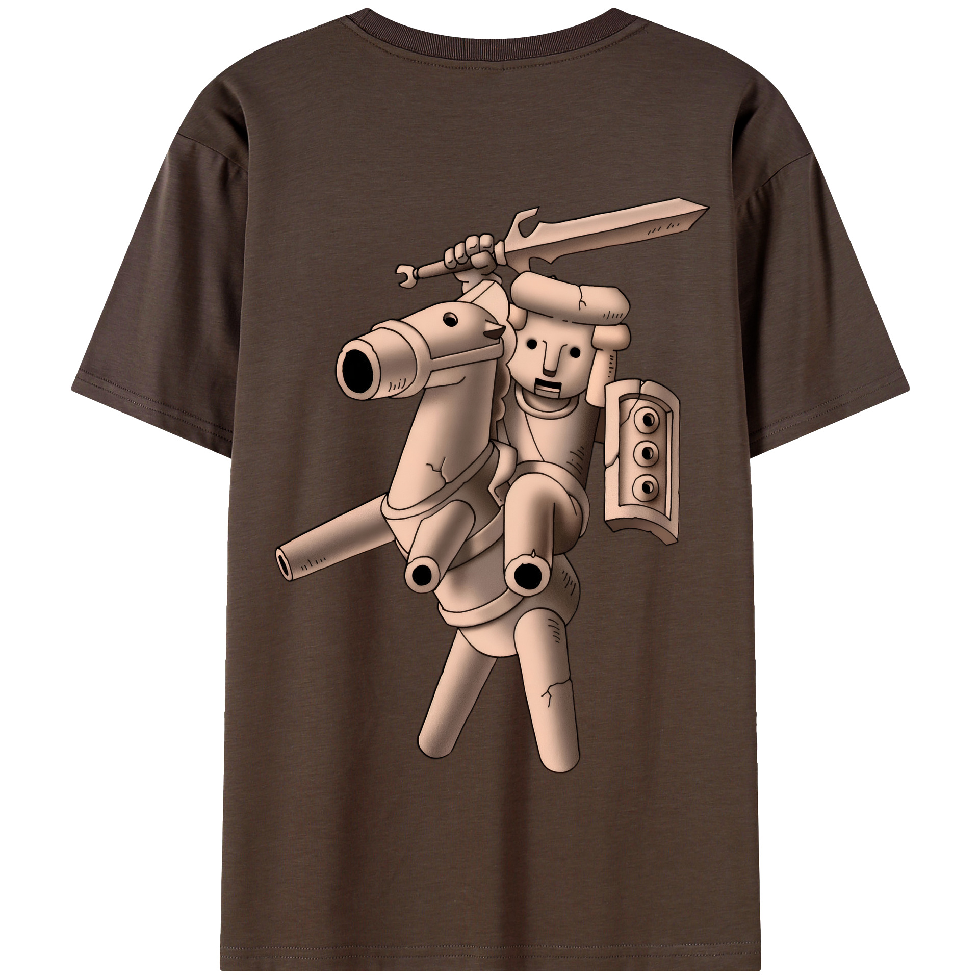 （画像用） ドラゴンクエスト Doragon Kuesuto Dragon Quest 綿100％半袖Tシャツ（背面プリント）