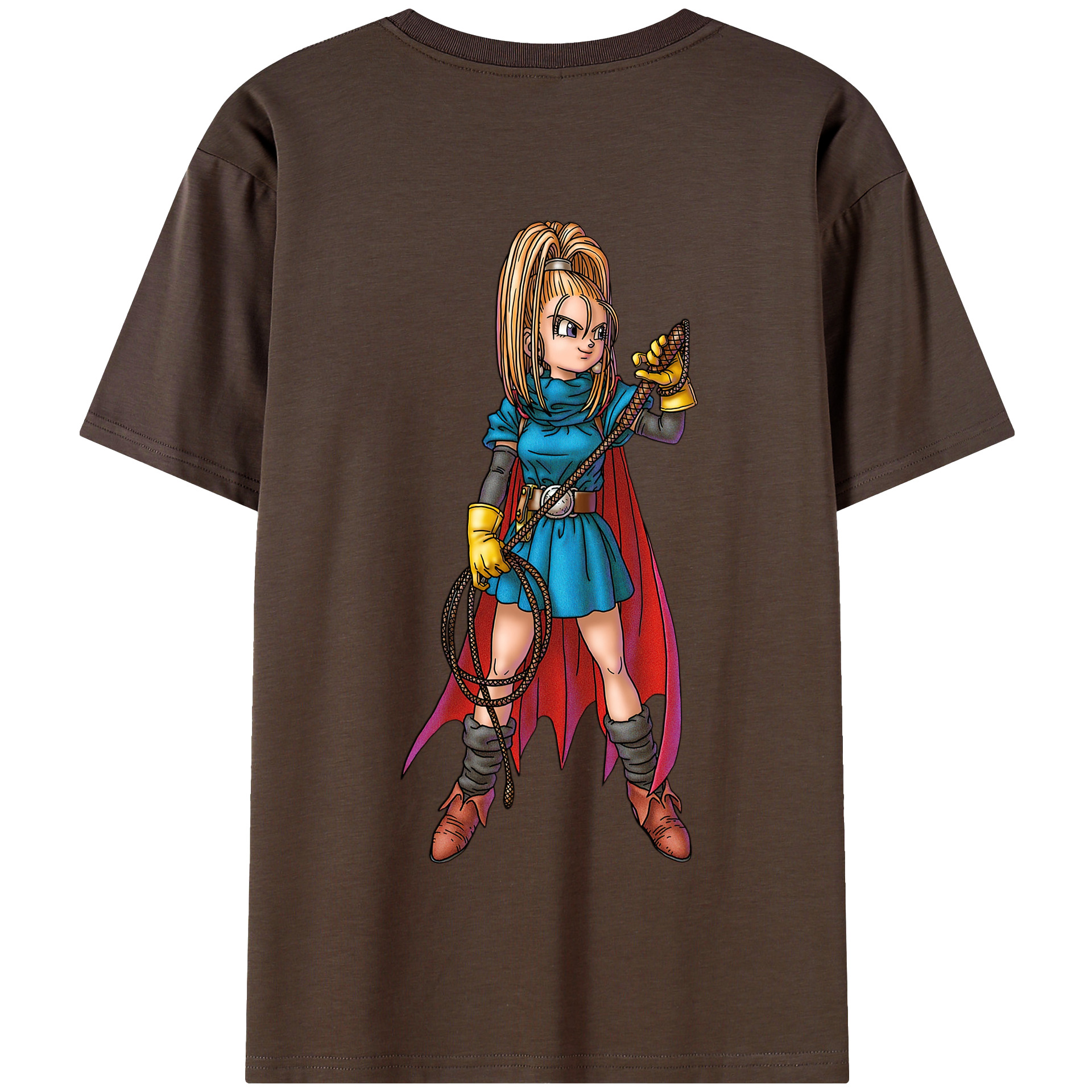 （画像用） ドラゴンクエスト Doragon Kuesuto Dragon Quest 綿100％半袖Tシャツ（背面プリント）