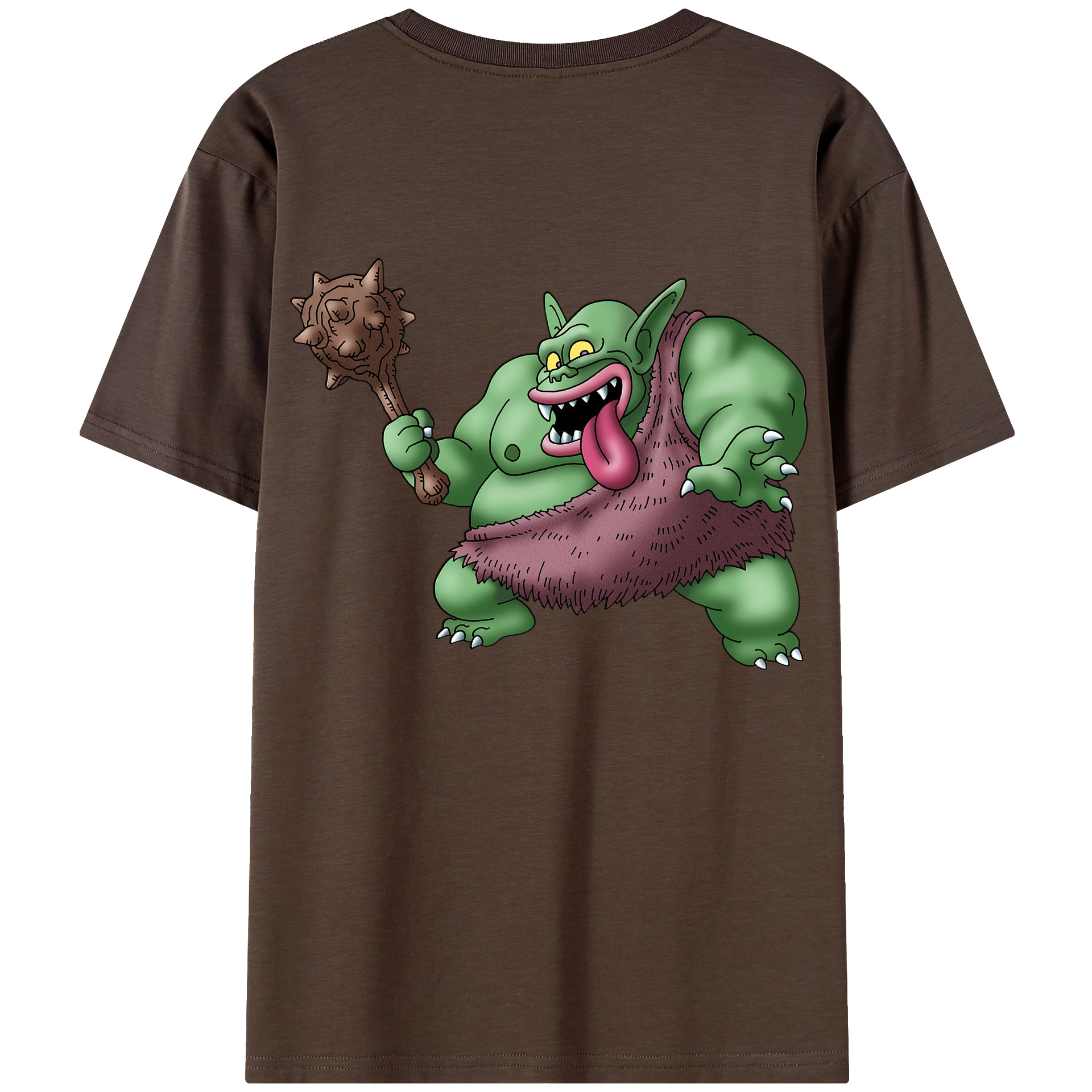 （画像用） ドラゴンクエスト Doragon Kuesuto Dragon Quest 綿100％半袖Tシャツ（背面プリント）