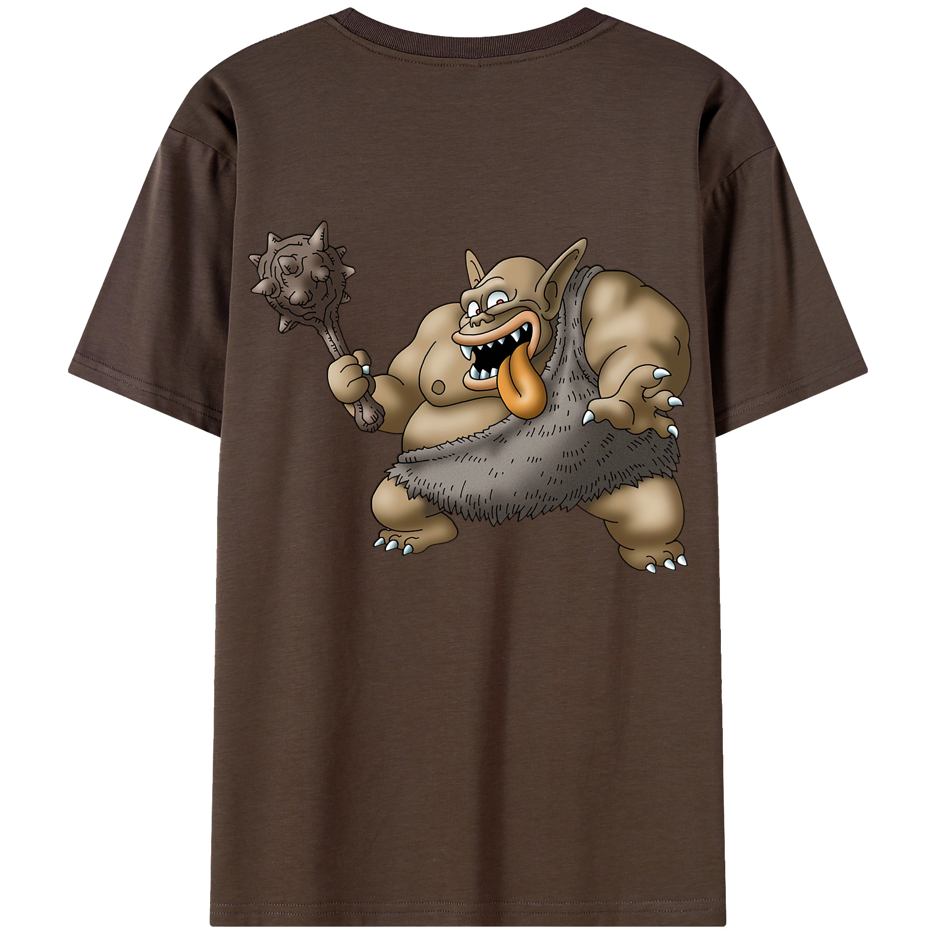 （画像用） ドラゴンクエスト Doragon Kuesuto Dragon Quest 綿100％半袖Tシャツ（背面プリント）