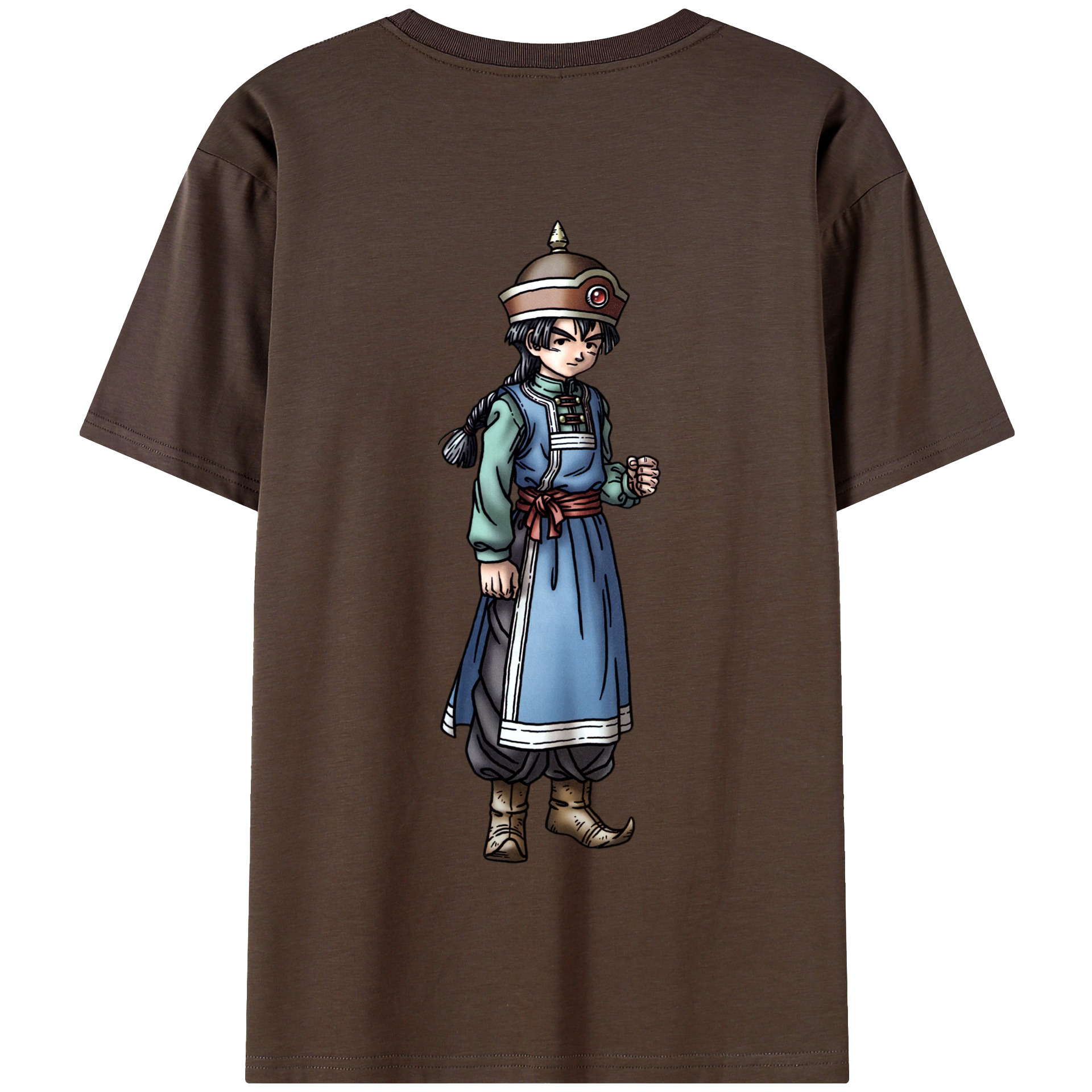 （画像用） ドラゴンクエスト Doragon Kuesuto Dragon Quest 綿100％半袖Tシャツ（背面プリント）