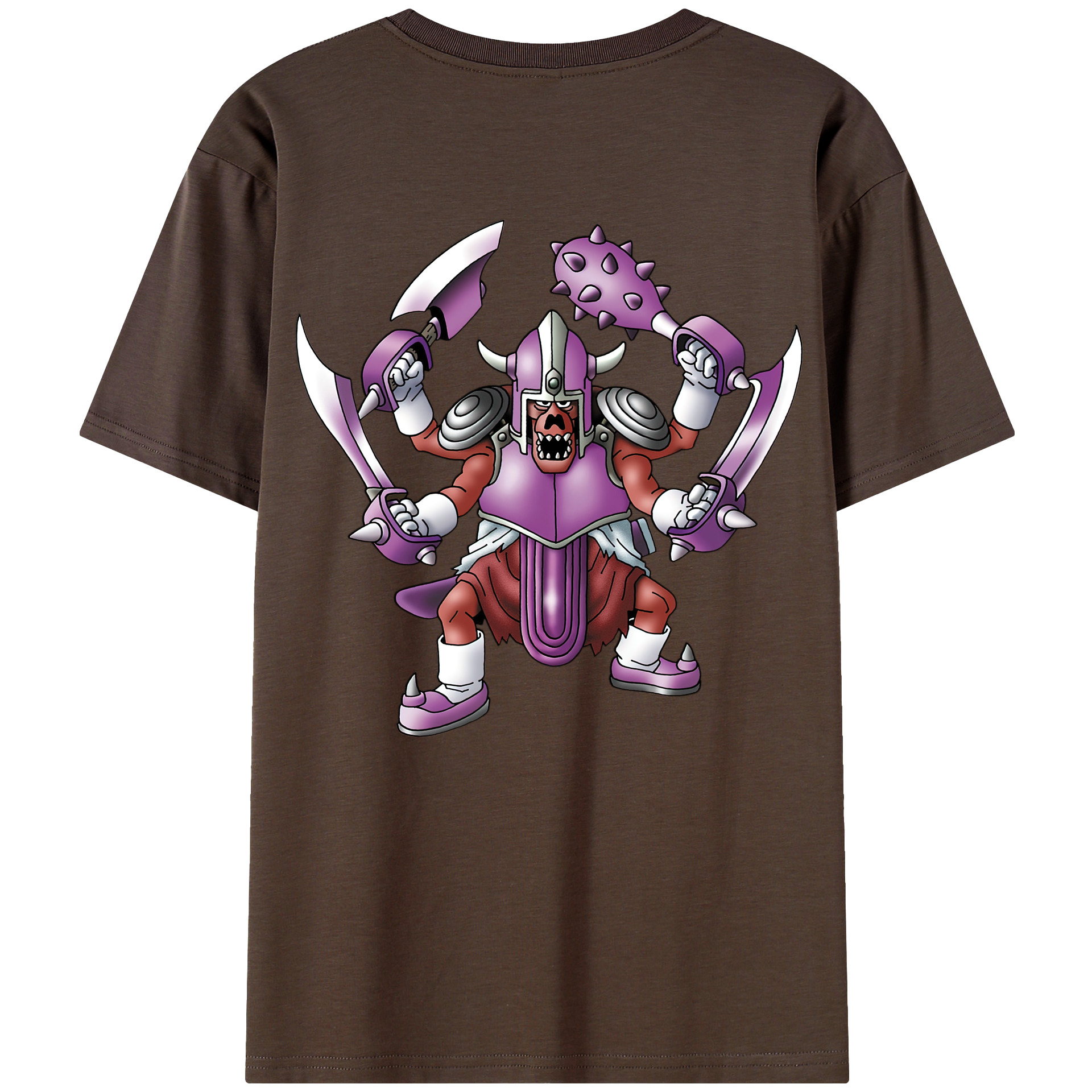 （画像用） ドラゴンクエスト Doragon Kuesuto Dragon Quest 綿100％半袖Tシャツ（背面プリント）