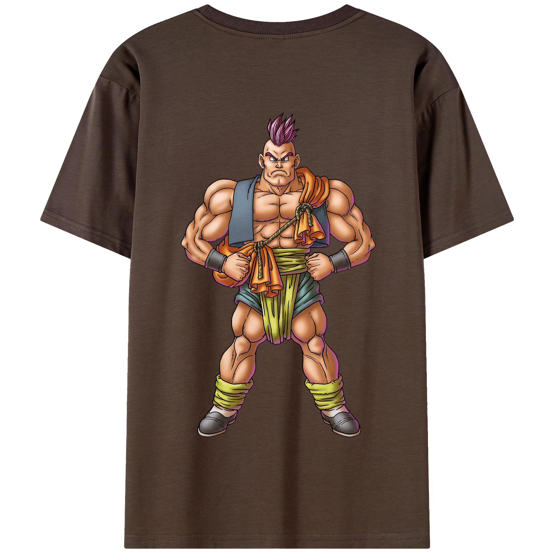 （画像用） ドラゴンクエスト Doragon Kuesuto Dragon Quest 綿100％半袖Tシャツ（背面プリント）