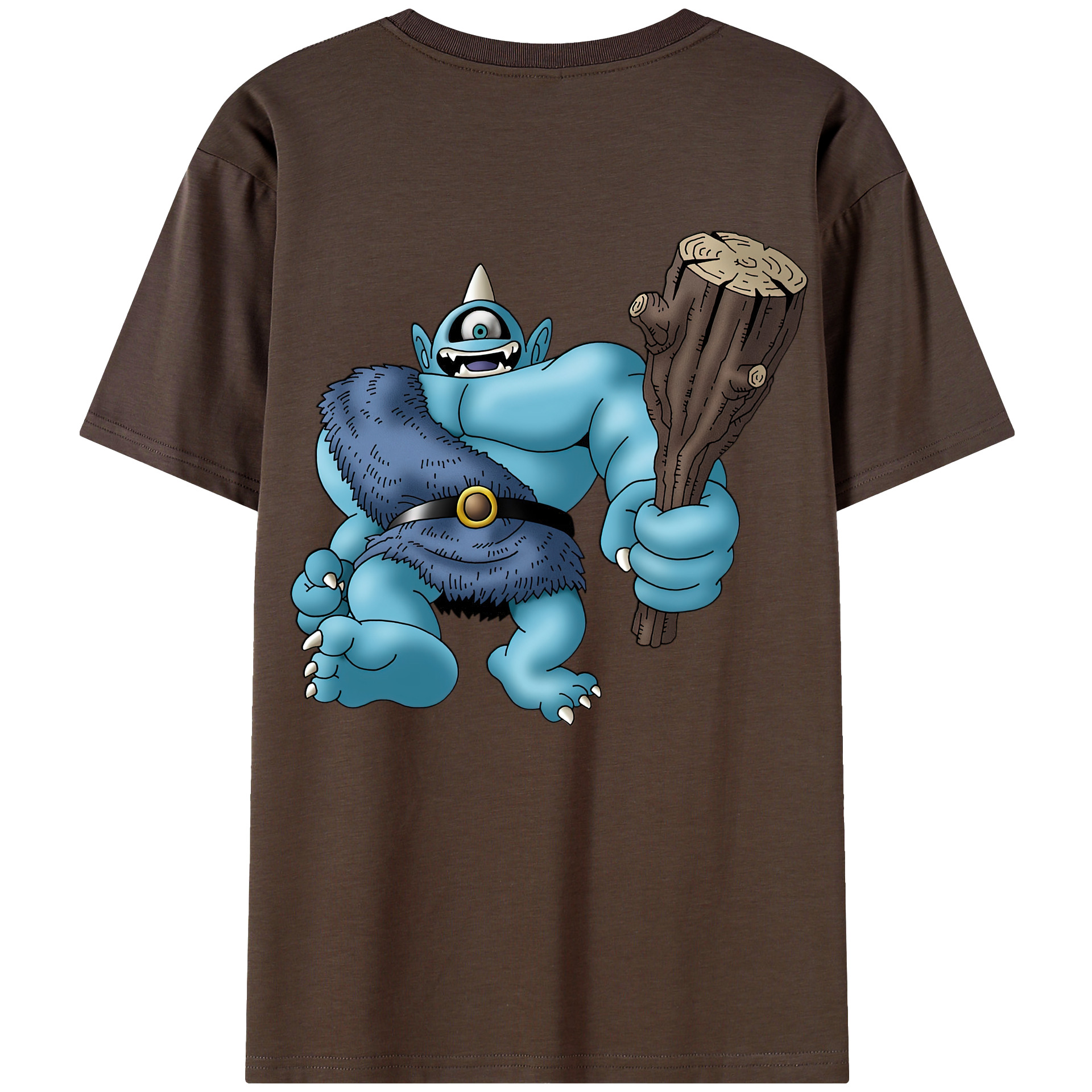 （画像用） ドラゴンクエスト Doragon Kuesuto Dragon Quest 綿100％半袖Tシャツ（背面プリント）