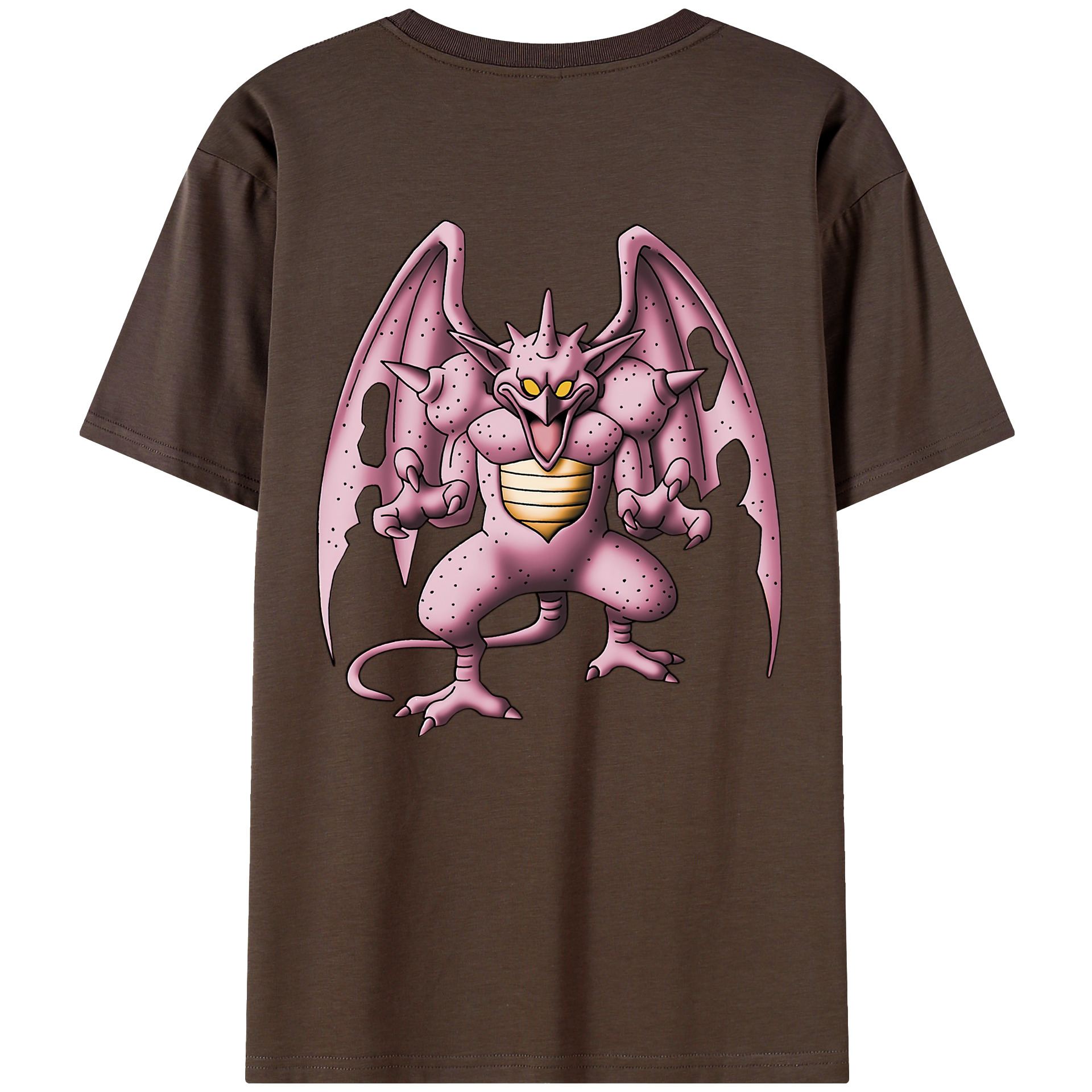 （画像用） ドラゴンクエスト Doragon Kuesuto Dragon Quest 綿100％半袖Tシャツ（背面プリント）