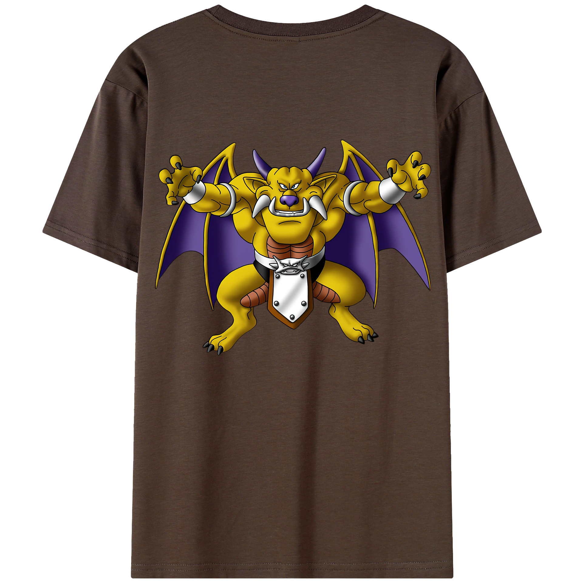 （画像用） ドラゴンクエスト Doragon Kuesuto Dragon Quest 綿100％半袖Tシャツ（背面プリント）
