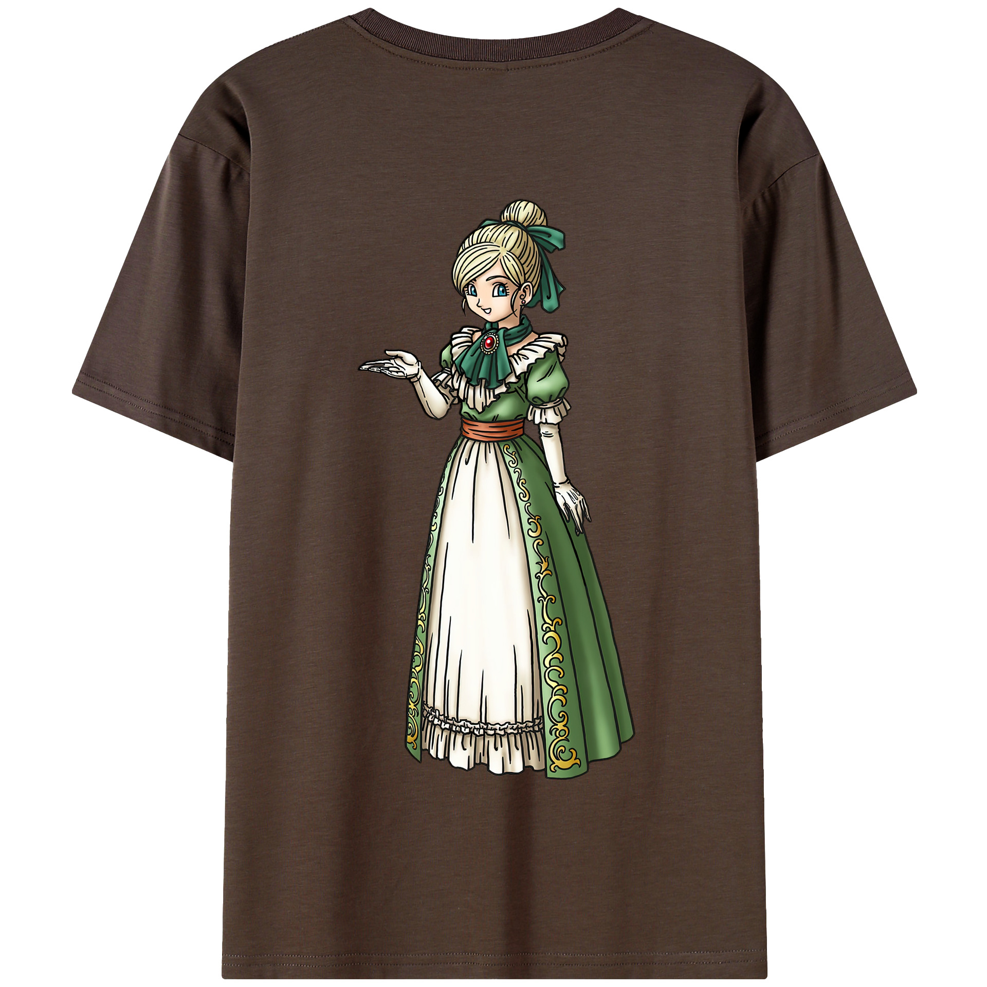 （画像用） ドラゴンクエスト Doragon Kuesuto Dragon Quest 綿100％半袖Tシャツ（背面プリント）