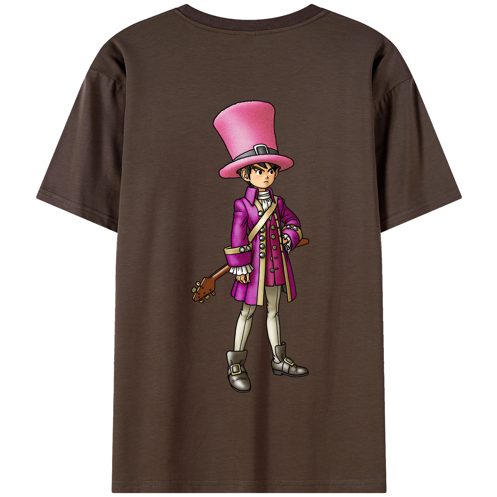 （画像用） ドラゴンクエスト Doragon Kuesuto Dragon Quest 綿100％半袖Tシャツ（背面プリント）