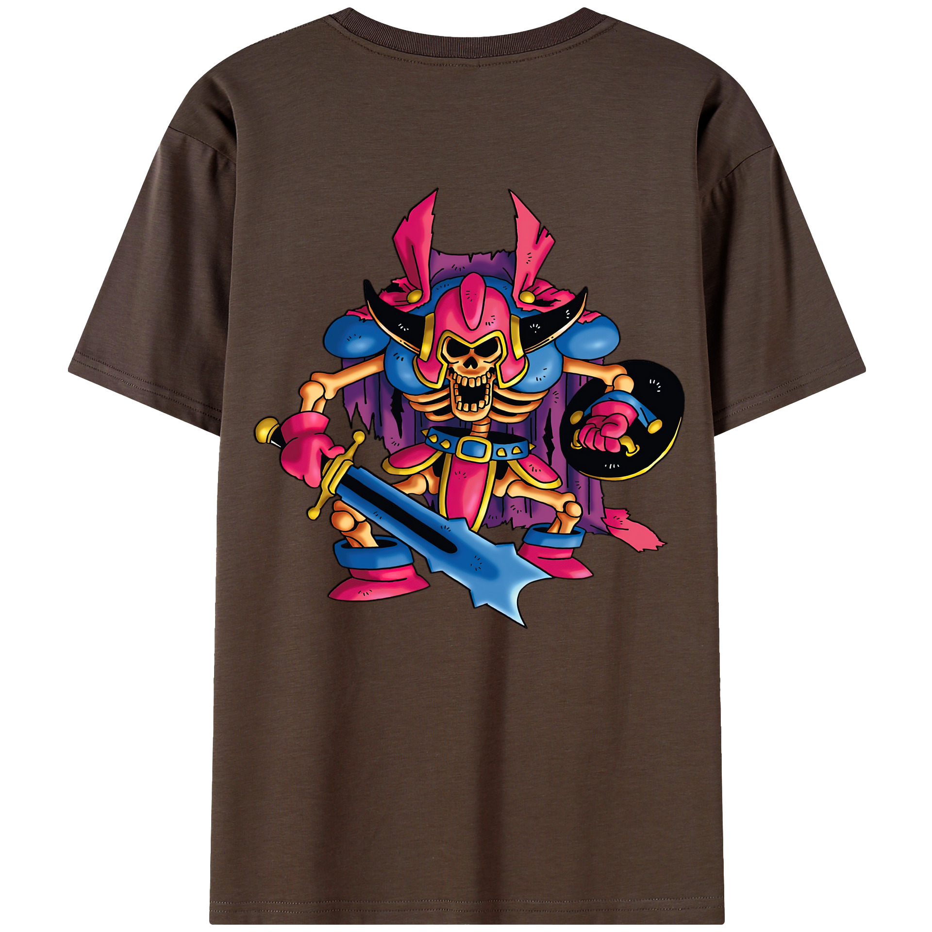 （画像用） ドラゴンクエスト Doragon Kuesuto Dragon Quest 綿100％半袖Tシャツ（背面プリント）
