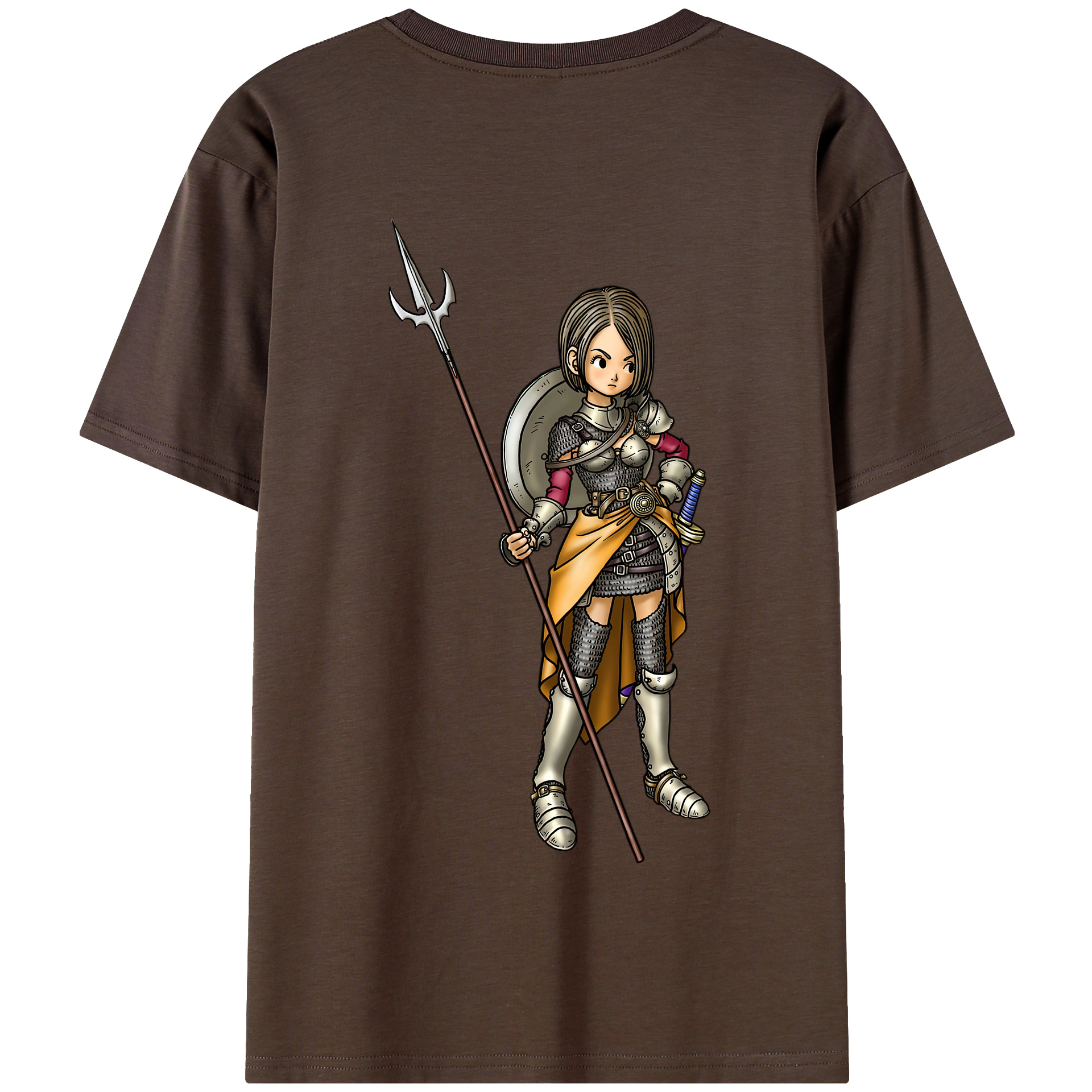 （画像用） ドラゴンクエスト Doragon Kuesuto Dragon Quest 綿100％半袖Tシャツ（背面プリント）