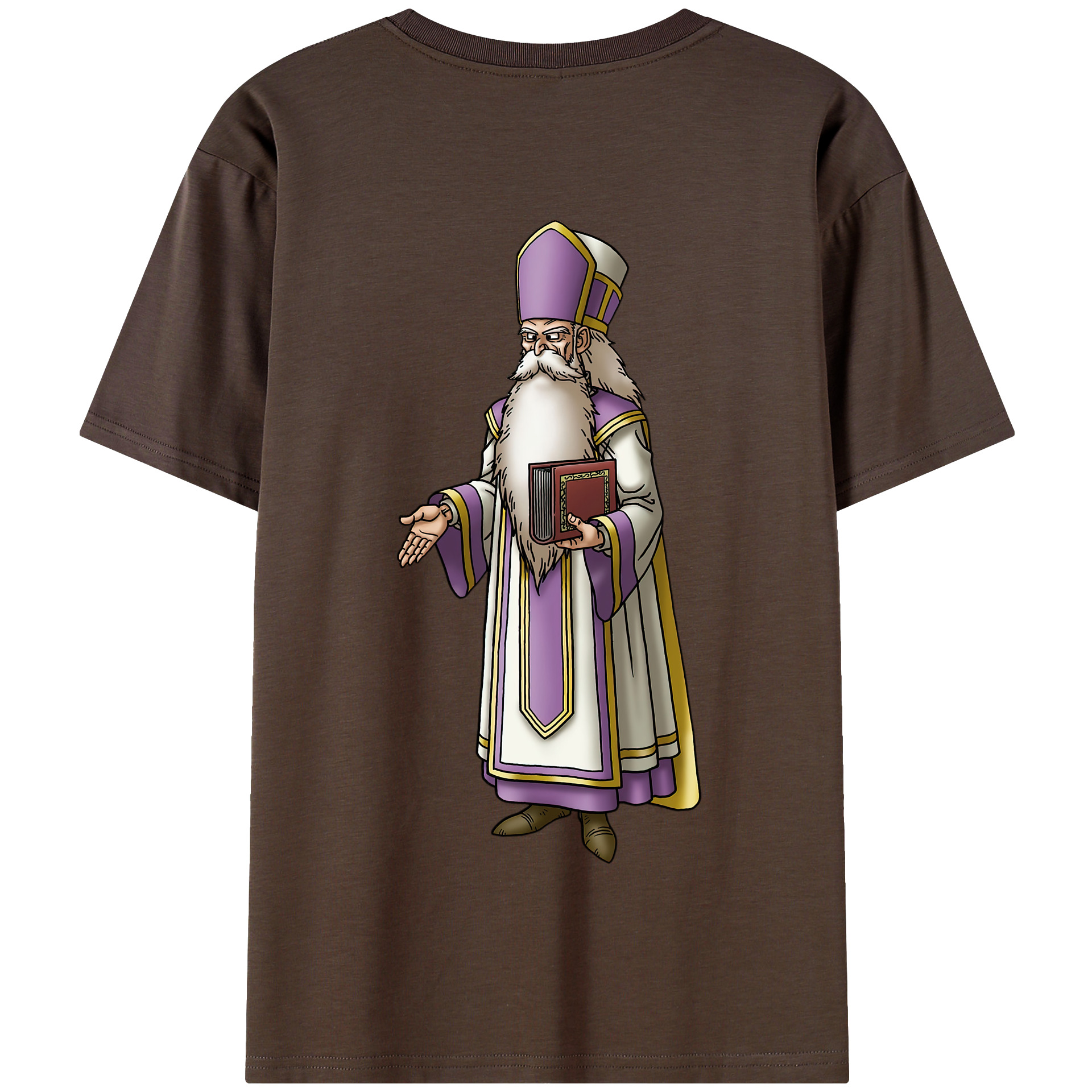 （画像用） ドラゴンクエスト Doragon Kuesuto Dragon Quest 綿100％半袖Tシャツ（背面プリント）