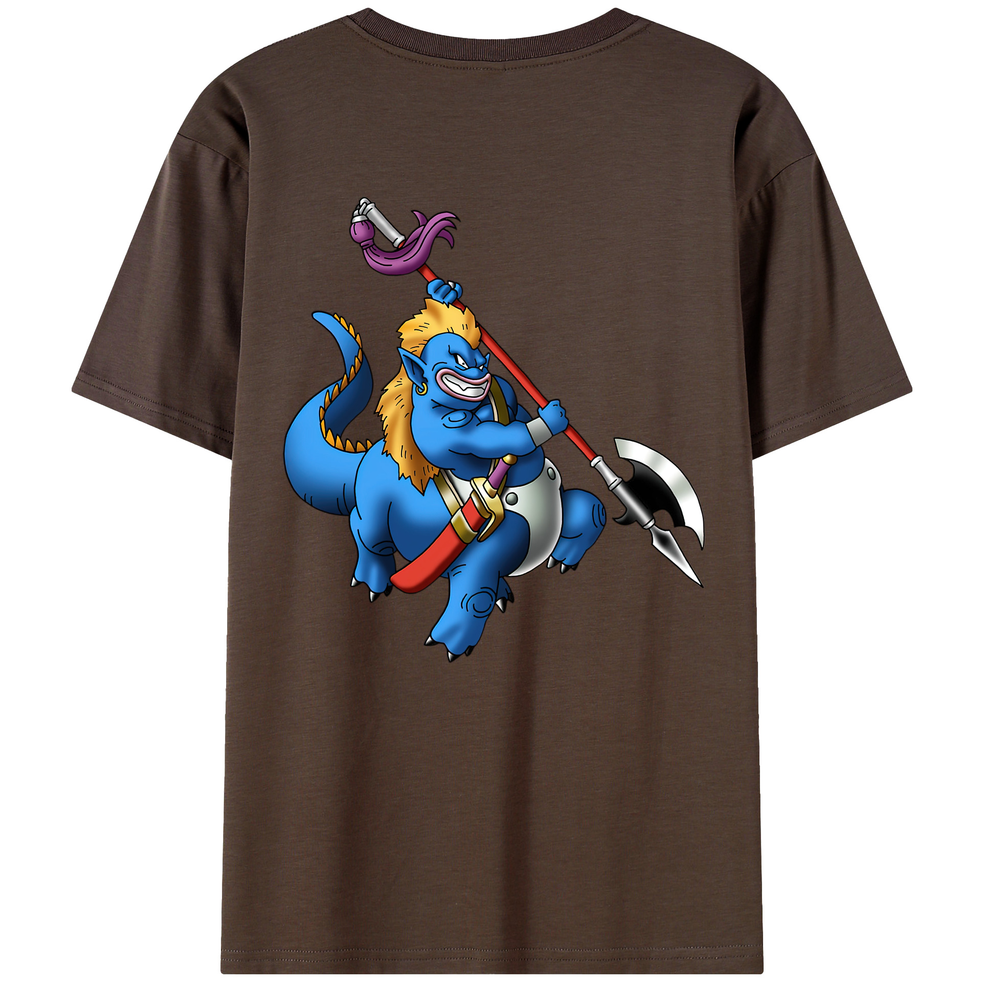 （画像用） ドラゴンクエスト Doragon Kuesuto Dragon Quest 綿100％半袖Tシャツ（背面プリント）