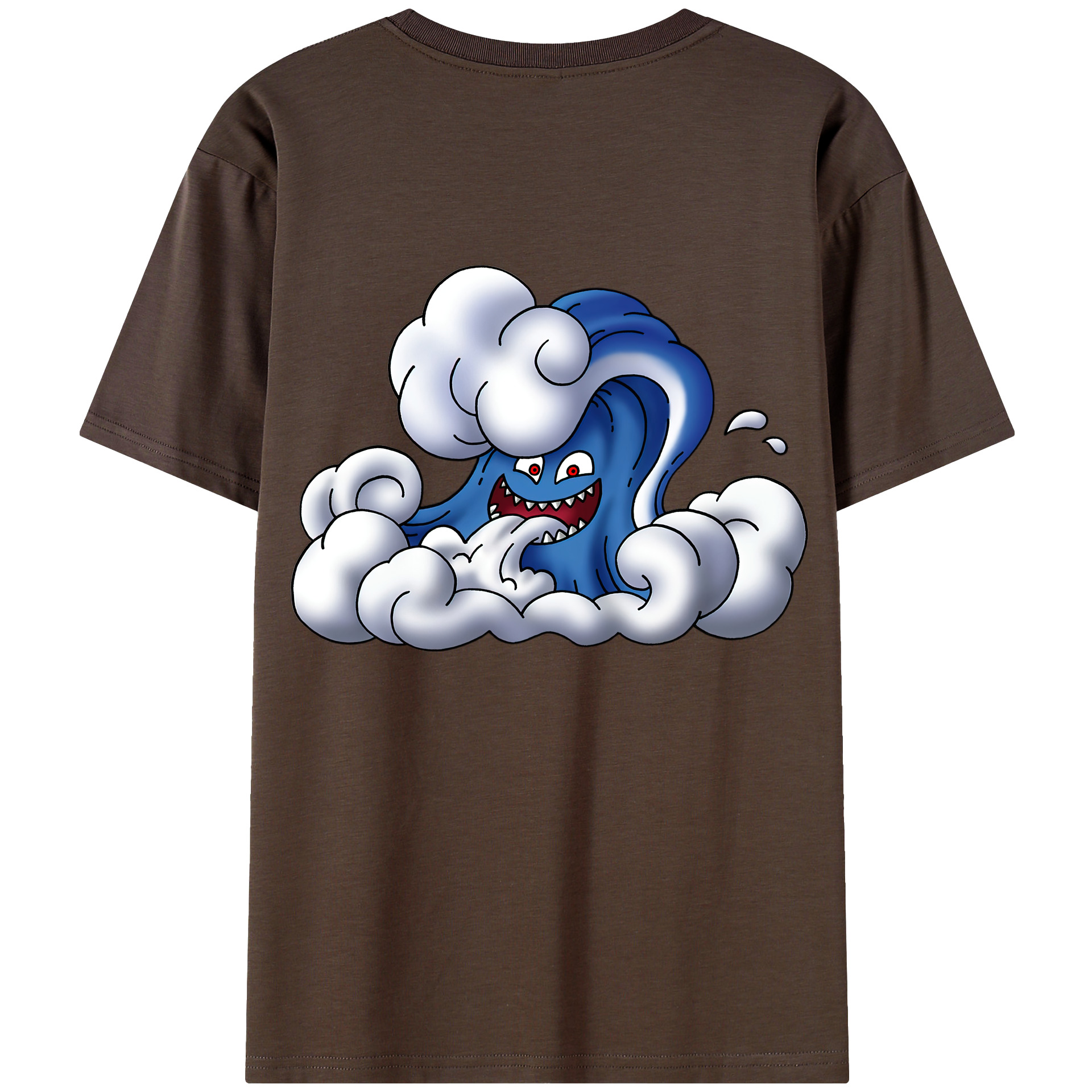 （画像用） ドラゴンクエスト Doragon Kuesuto Dragon Quest 綿100％半袖Tシャツ（背面プリント）