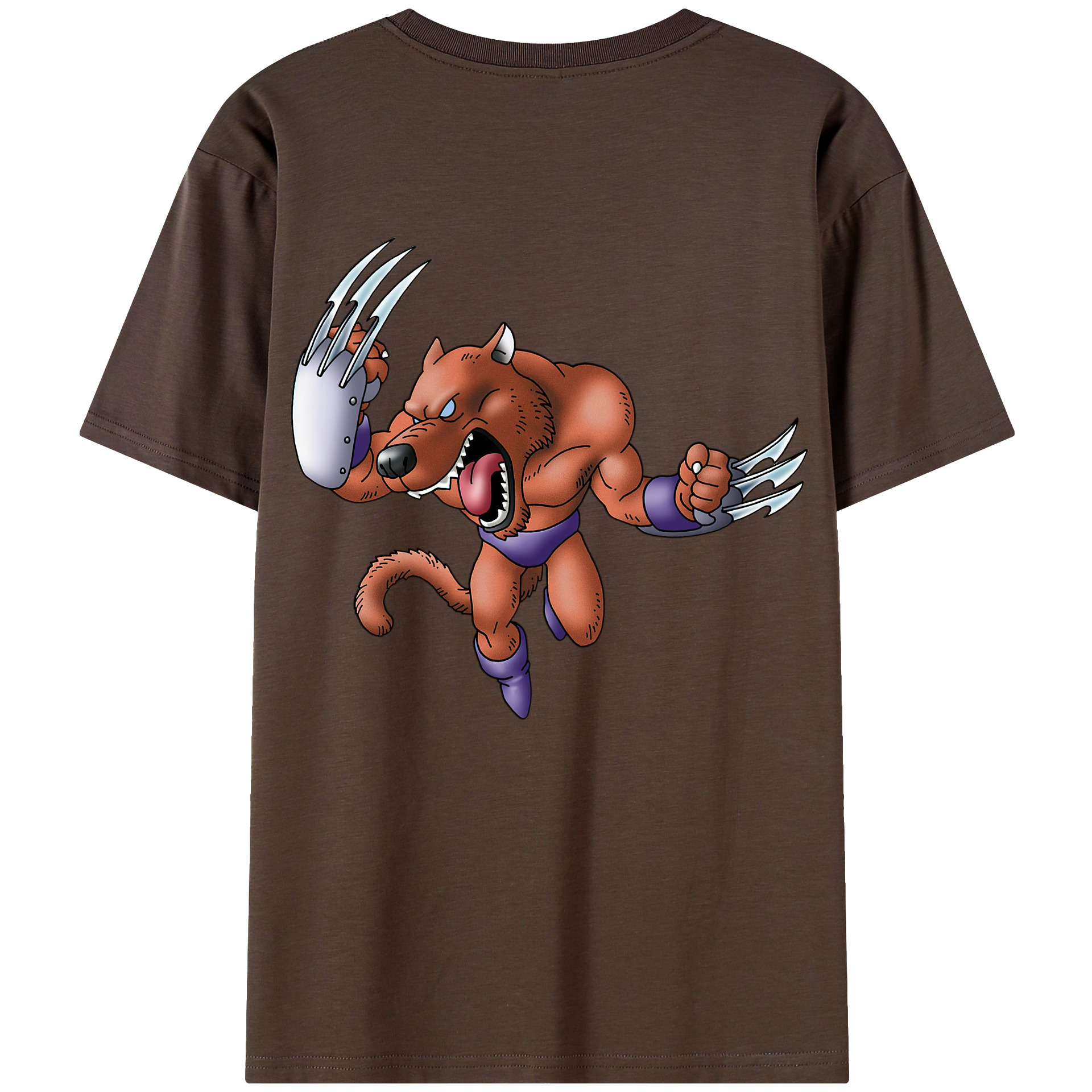 （画像用） ドラゴンクエスト Doragon Kuesuto Dragon Quest 綿100％半袖Tシャツ（背面プリント）