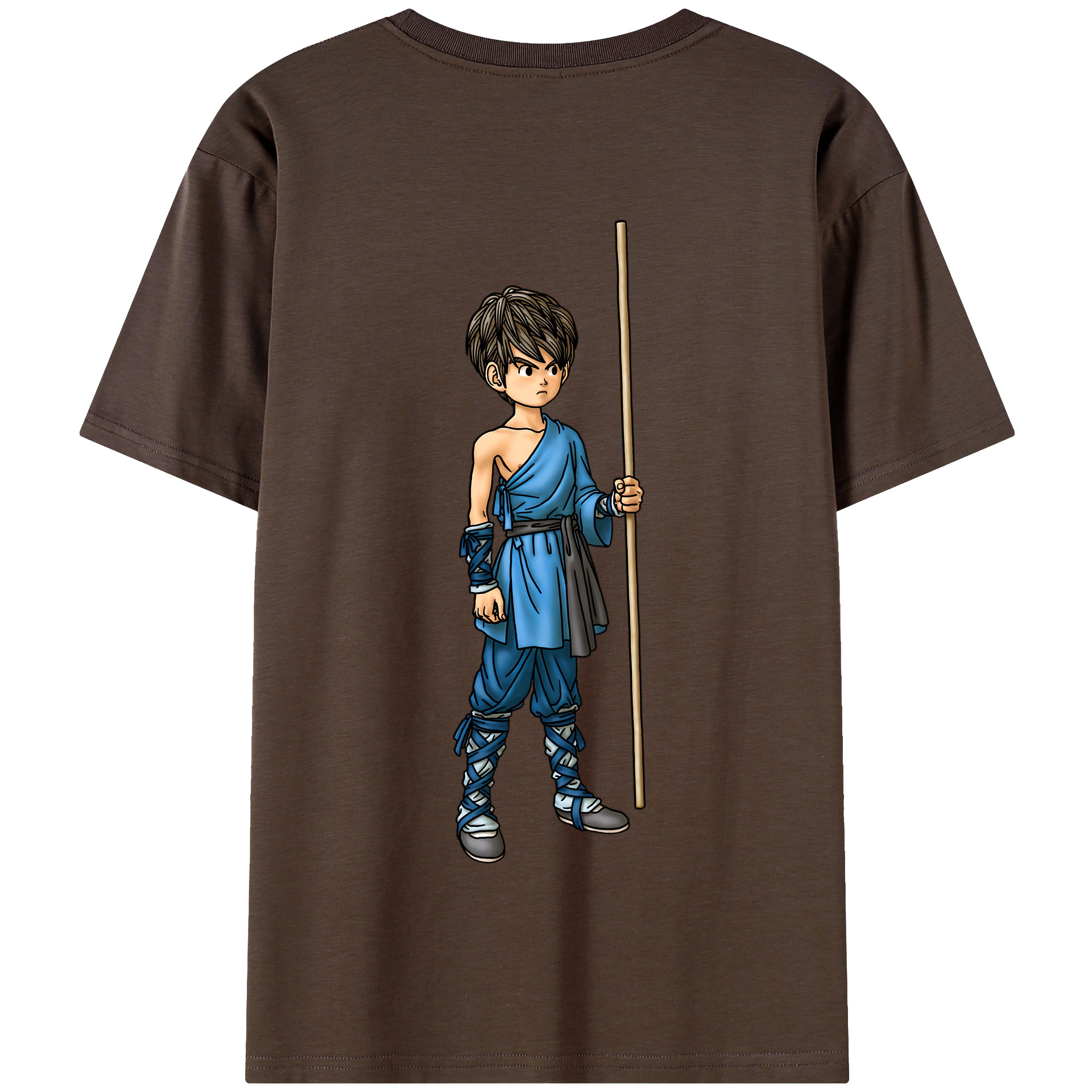 （画像用） ドラゴンクエスト Doragon Kuesuto Dragon Quest 綿100％半袖Tシャツ（背面プリント）