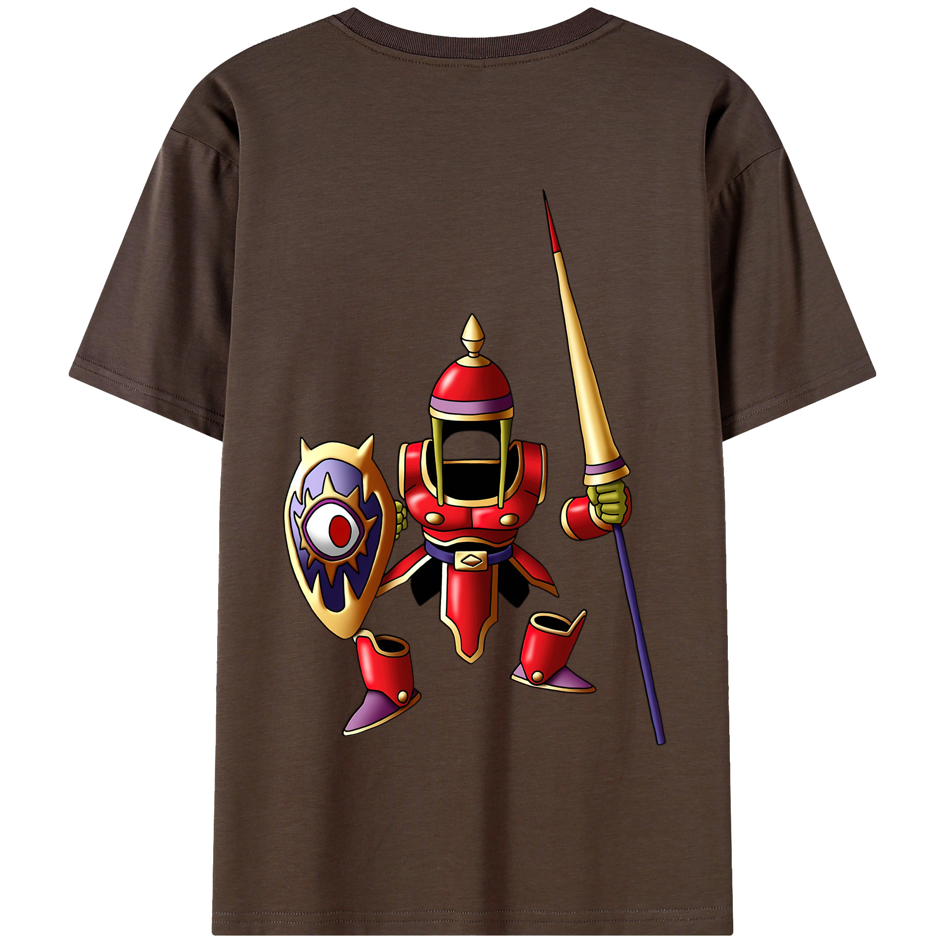 （画像用） ドラゴンクエスト Doragon Kuesuto Dragon Quest 綿100％半袖Tシャツ（背面プリント）