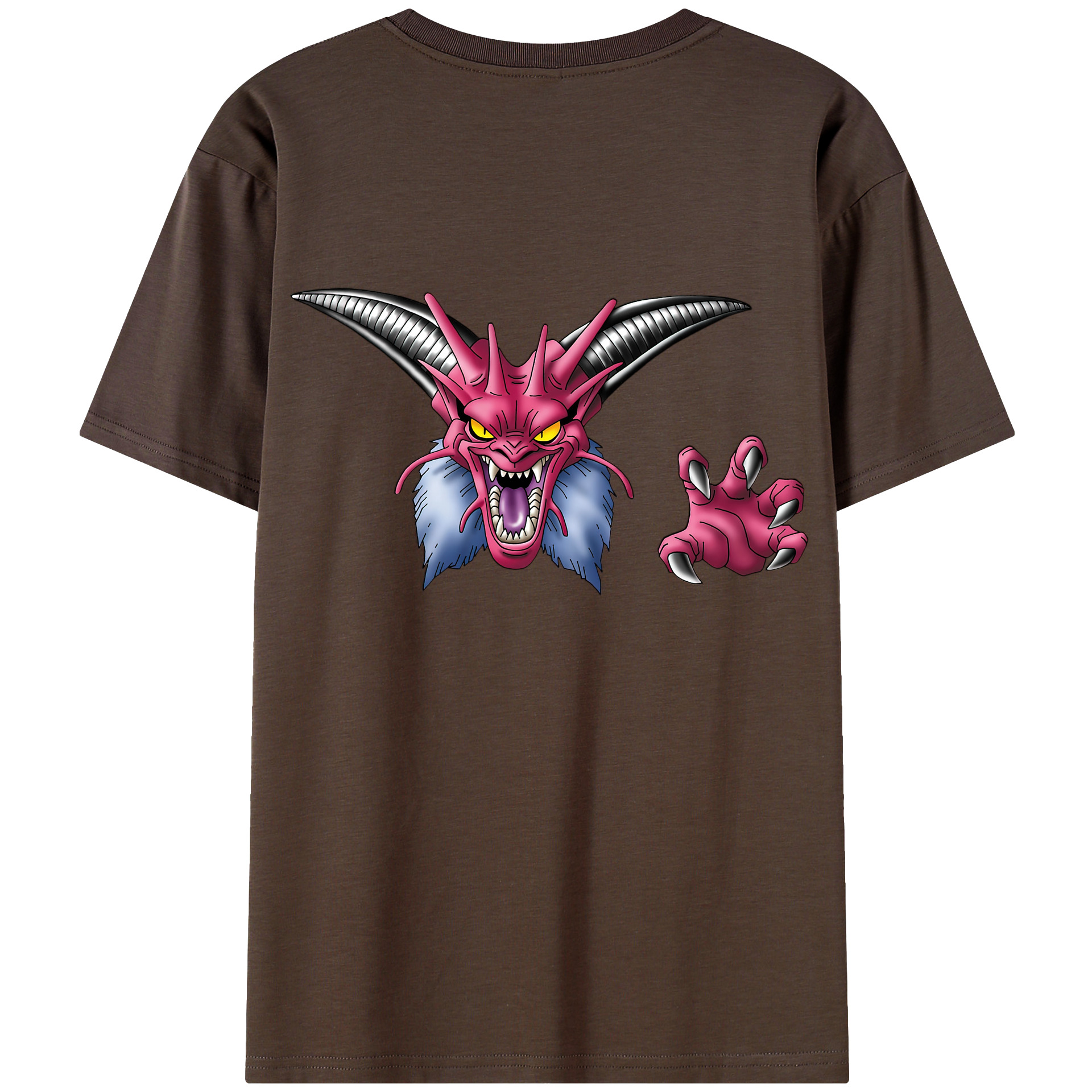 （画像用） ドラゴンクエスト Doragon Kuesuto Dragon Quest 綿100％半袖Tシャツ（背面プリント）