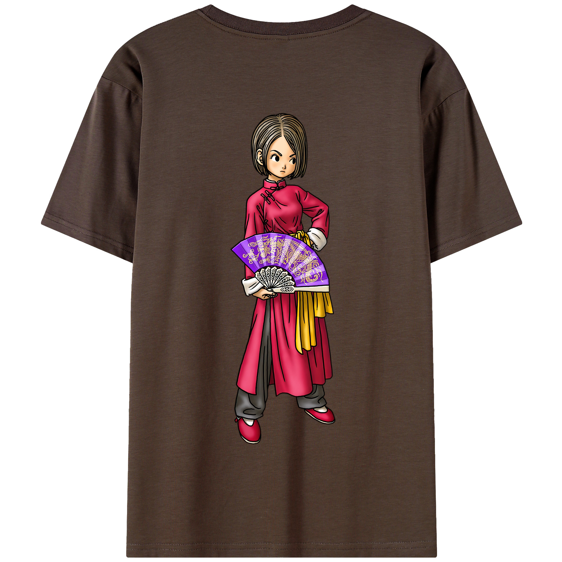 （画像用） ドラゴンクエスト Doragon Kuesuto Dragon Quest 綿100％半袖Tシャツ（背面プリント）