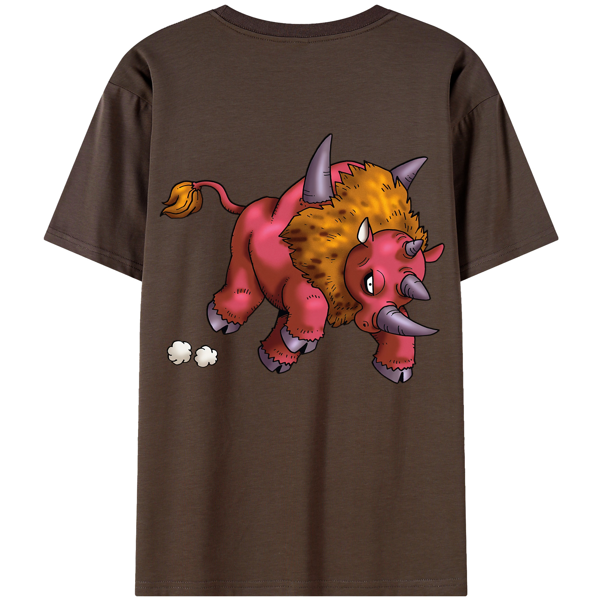 （画像用） ドラゴンクエスト Doragon Kuesuto Dragon Quest 綿100％半袖Tシャツ（背面プリント）