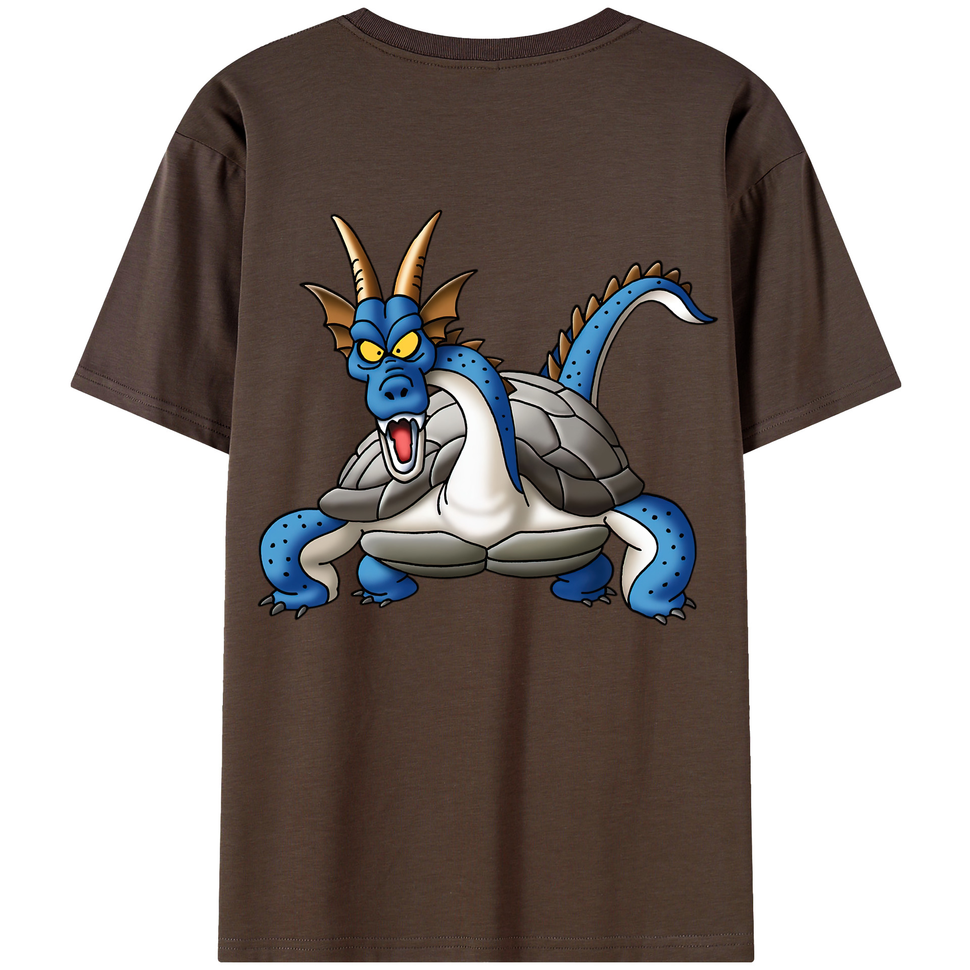 （画像用） ドラゴンクエスト Doragon Kuesuto Dragon Quest 綿100％半袖Tシャツ（背面プリント）