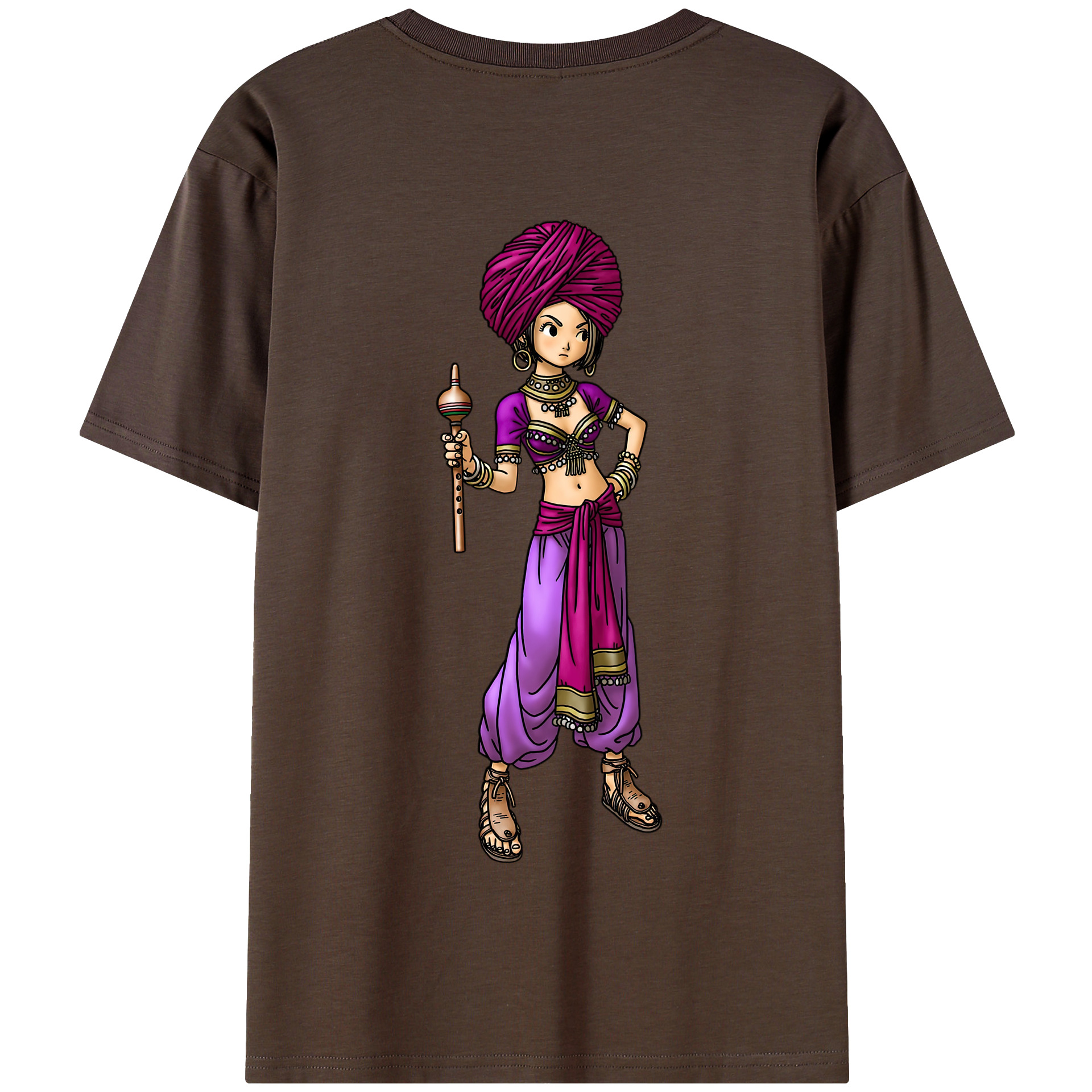 （画像用） ドラゴンクエスト Doragon Kuesuto Dragon Quest 綿100％半袖Tシャツ（背面プリント）