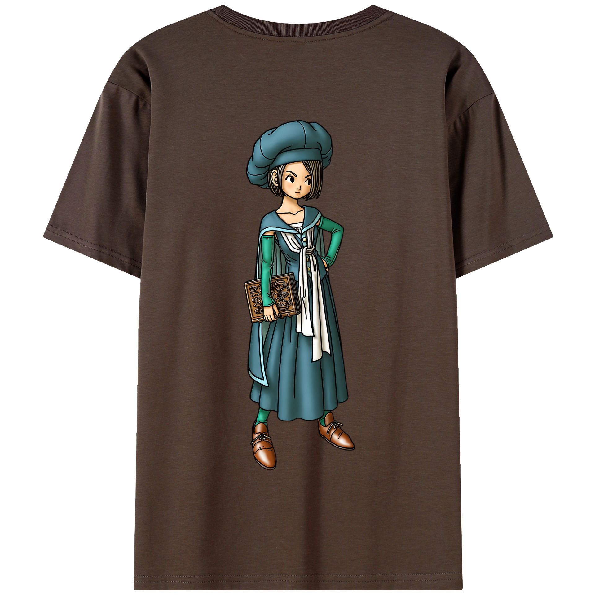 （画像用） ドラゴンクエスト Doragon Kuesuto Dragon Quest 綿100％半袖Tシャツ（背面プリント）