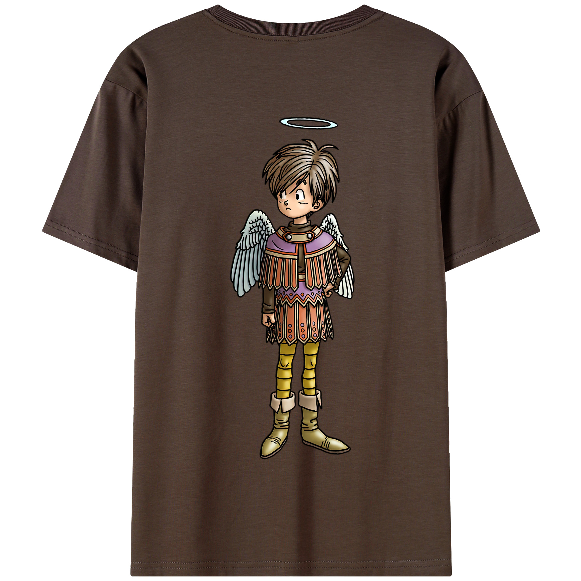 （画像用） ドラゴンクエスト Doragon Kuesuto Dragon Quest 綿100％半袖Tシャツ（背面プリント）