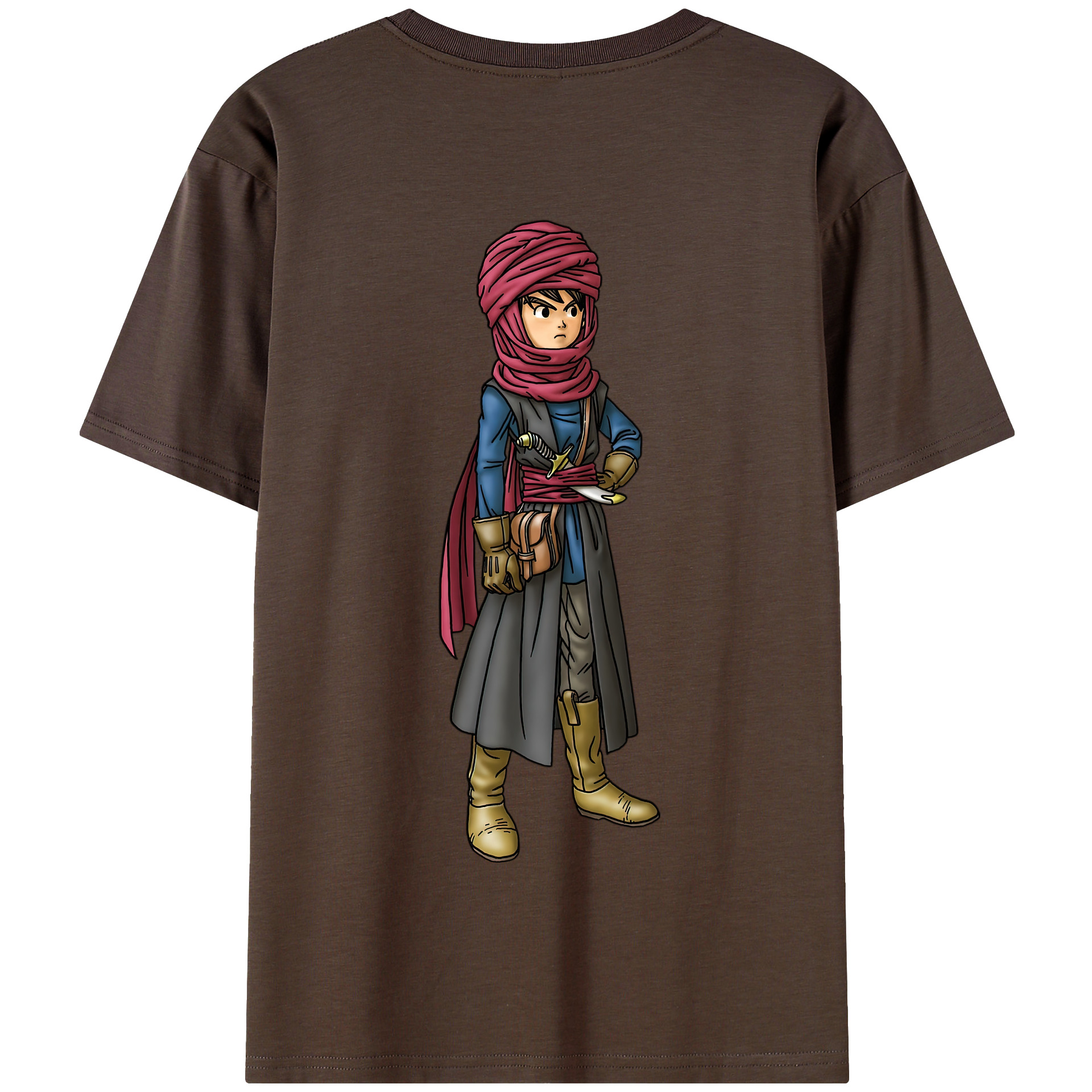 （画像用） ドラゴンクエスト Doragon Kuesuto Dragon Quest 綿100％半袖Tシャツ（背面プリント）