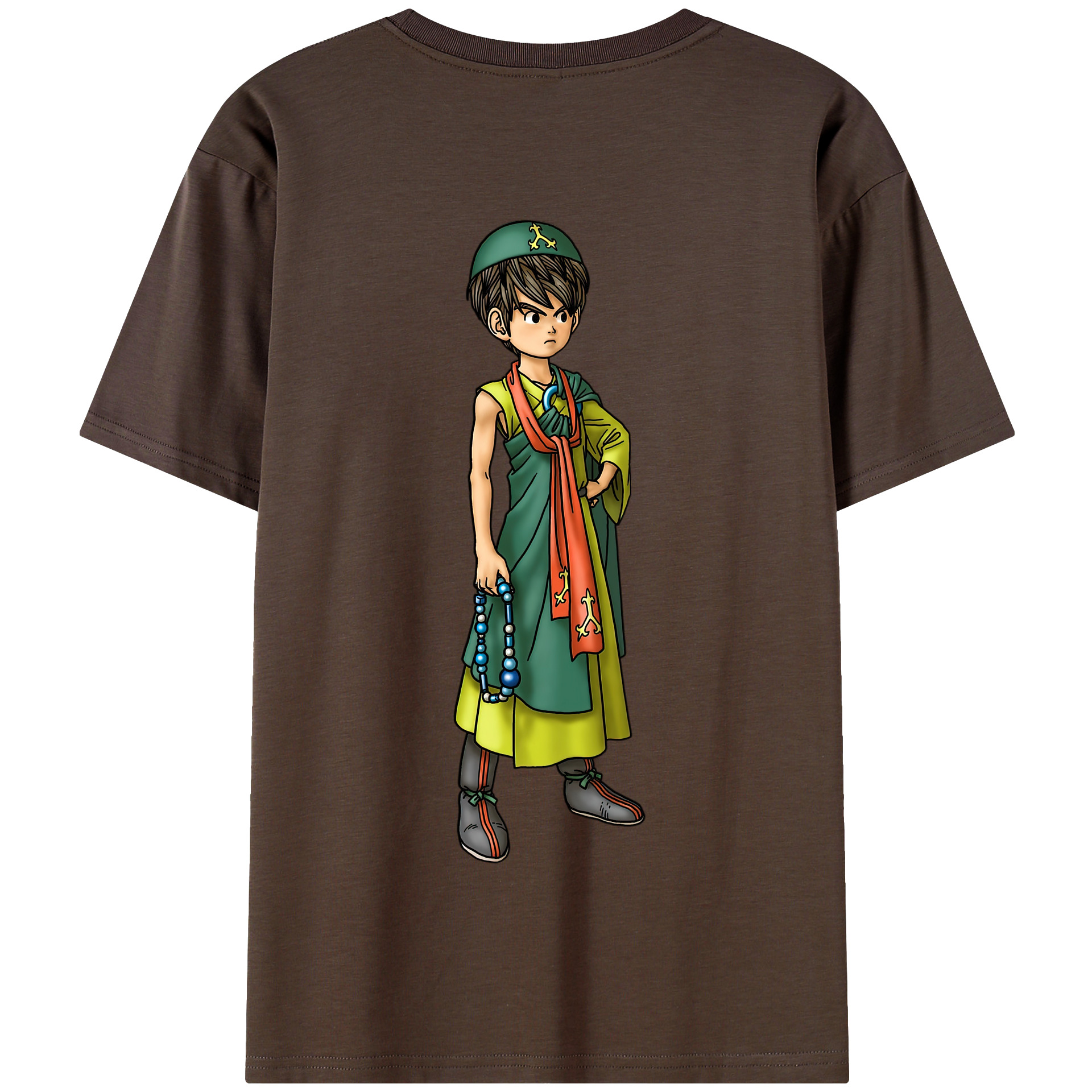 （画像用） ドラゴンクエスト Doragon Kuesuto Dragon Quest 綿100％半袖Tシャツ（背面プリント）
