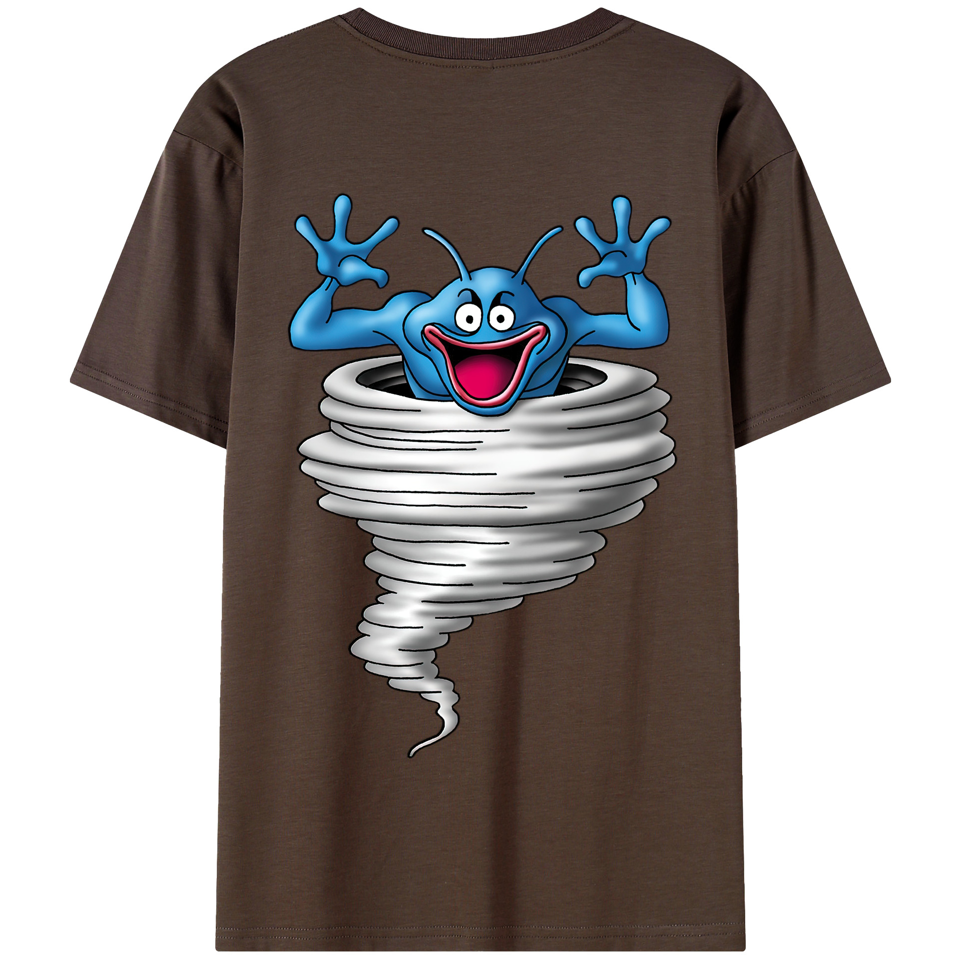 （画像用） ドラゴンクエスト Doragon Kuesuto Dragon Quest 綿100％半袖Tシャツ（背面プリント）