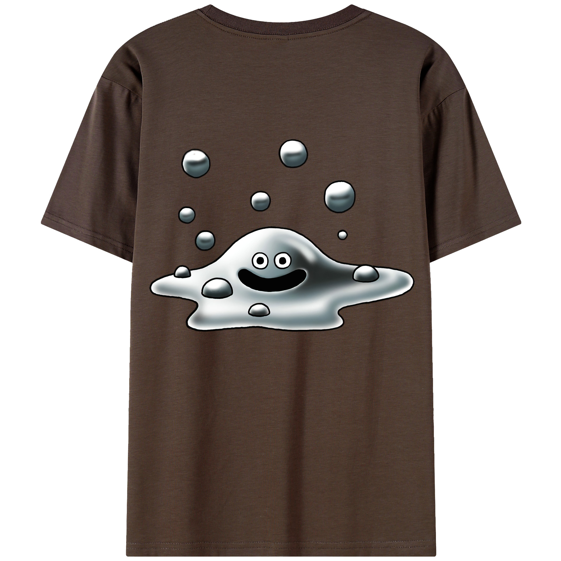 （画像用） ドラゴンクエスト Doragon Kuesuto Dragon Quest 綿100％半袖Tシャツ（背面プリント）