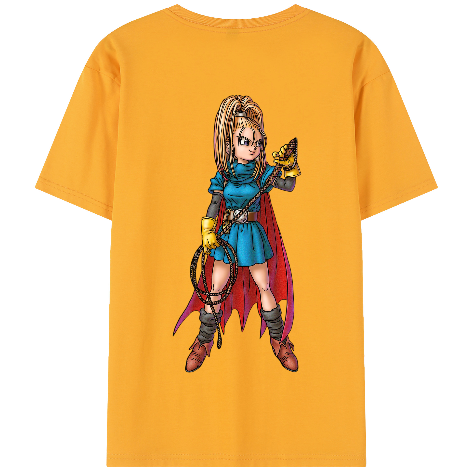 （画像用） ドラゴンクエスト Doragon Kuesuto Dragon Quest 綿100％半袖Tシャツ（背面プリント）