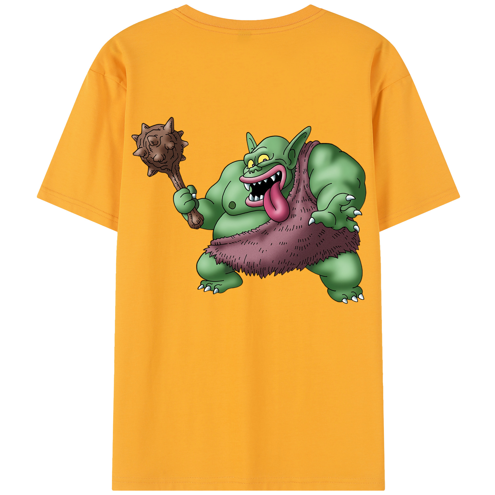 （画像用） ドラゴンクエスト Doragon Kuesuto Dragon Quest 綿100％半袖Tシャツ（背面プリント）