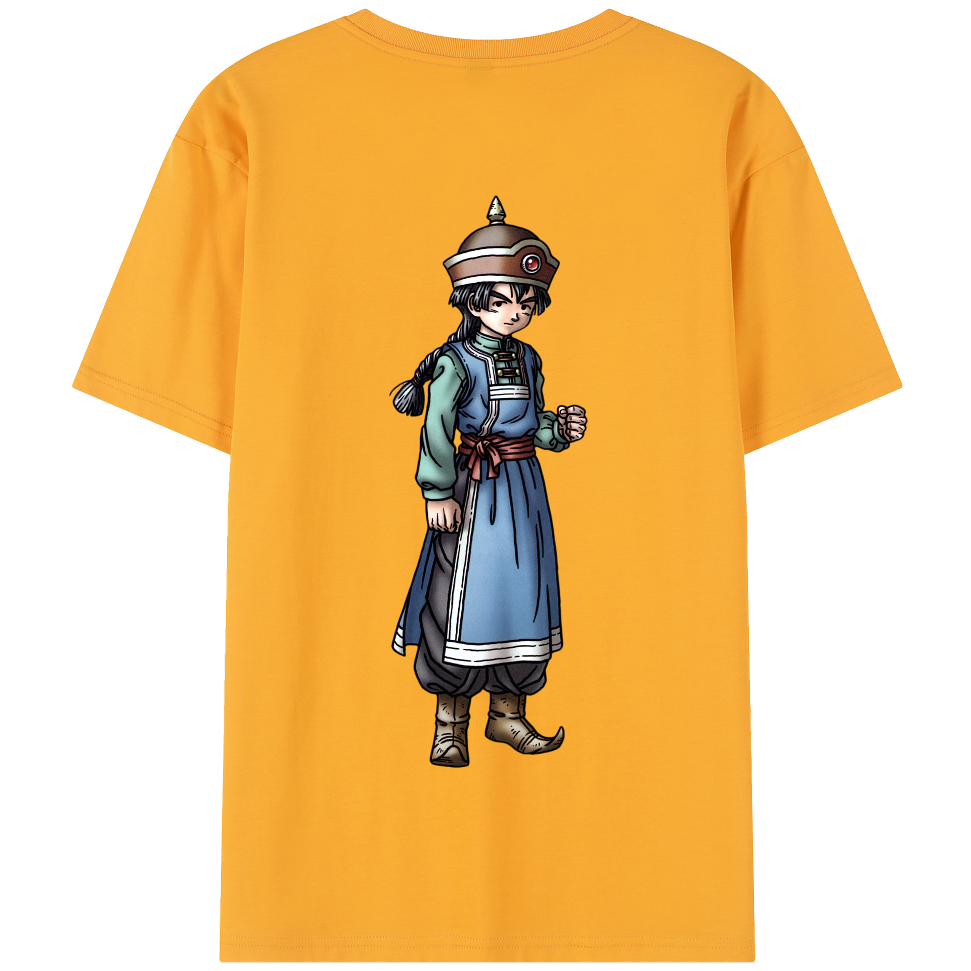 （画像用） ドラゴンクエスト Doragon Kuesuto Dragon Quest 綿100％半袖Tシャツ（背面プリント）