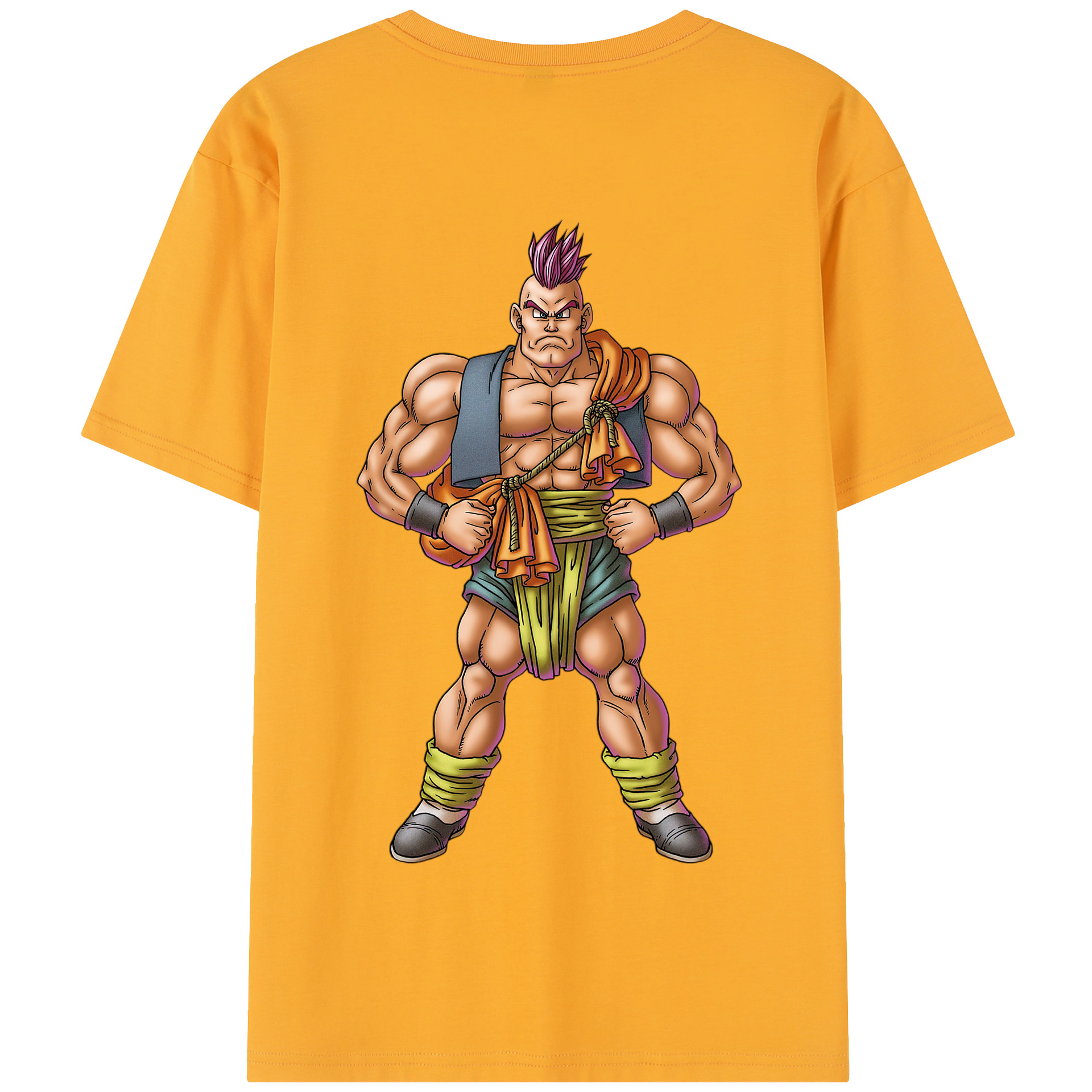 （画像用） ドラゴンクエスト Doragon Kuesuto Dragon Quest 綿100％半袖Tシャツ（背面プリント）