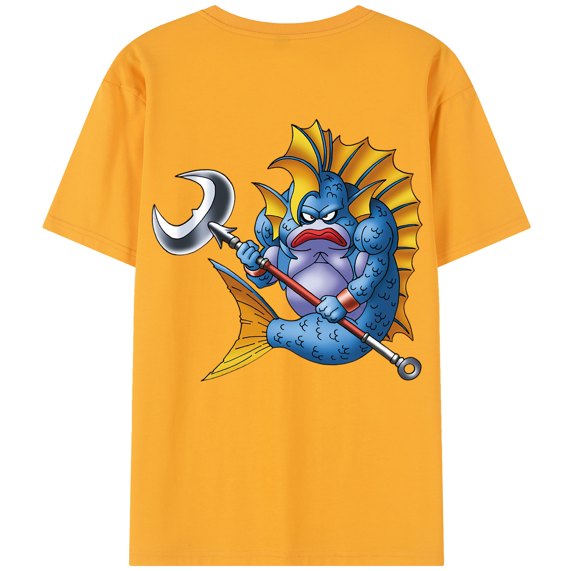 （画像用） ドラゴンクエスト Doragon Kuesuto Dragon Quest 綿100％半袖Tシャツ（背面プリント）