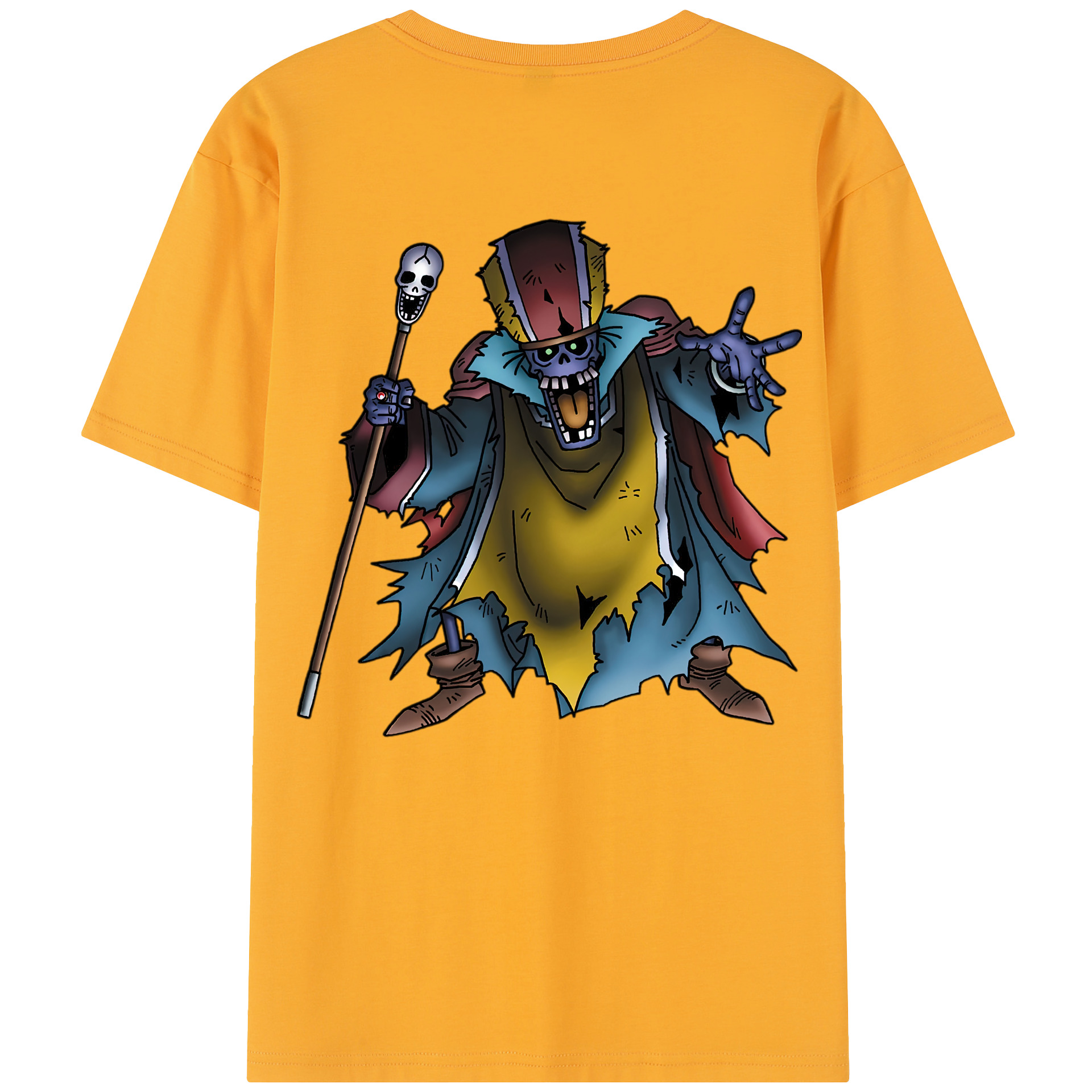 （画像用） ドラゴンクエスト Doragon Kuesuto Dragon Quest 綿100％半袖Tシャツ（背面プリント）