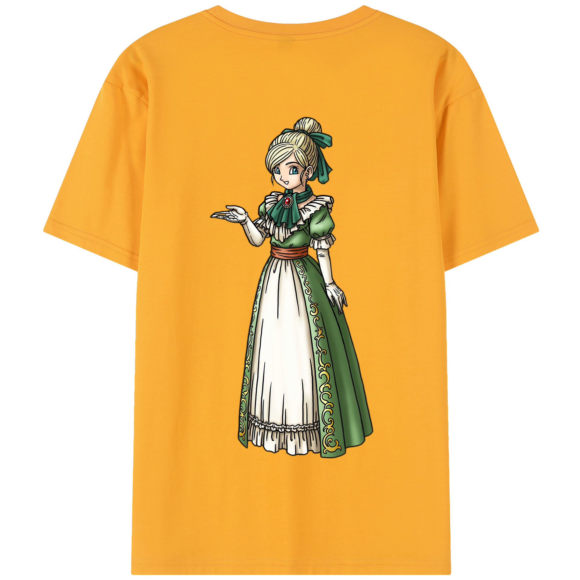 （画像用） ドラゴンクエスト Doragon Kuesuto Dragon Quest 綿100％半袖Tシャツ（背面プリント）