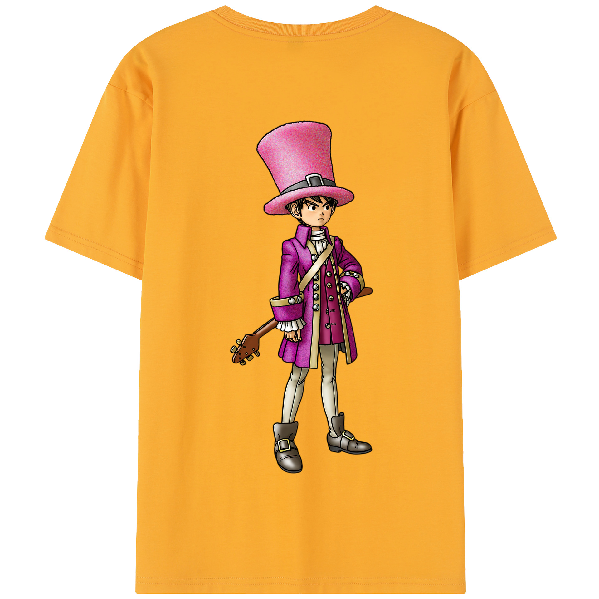 （画像用） ドラゴンクエスト Doragon Kuesuto Dragon Quest 綿100％半袖Tシャツ（背面プリント）