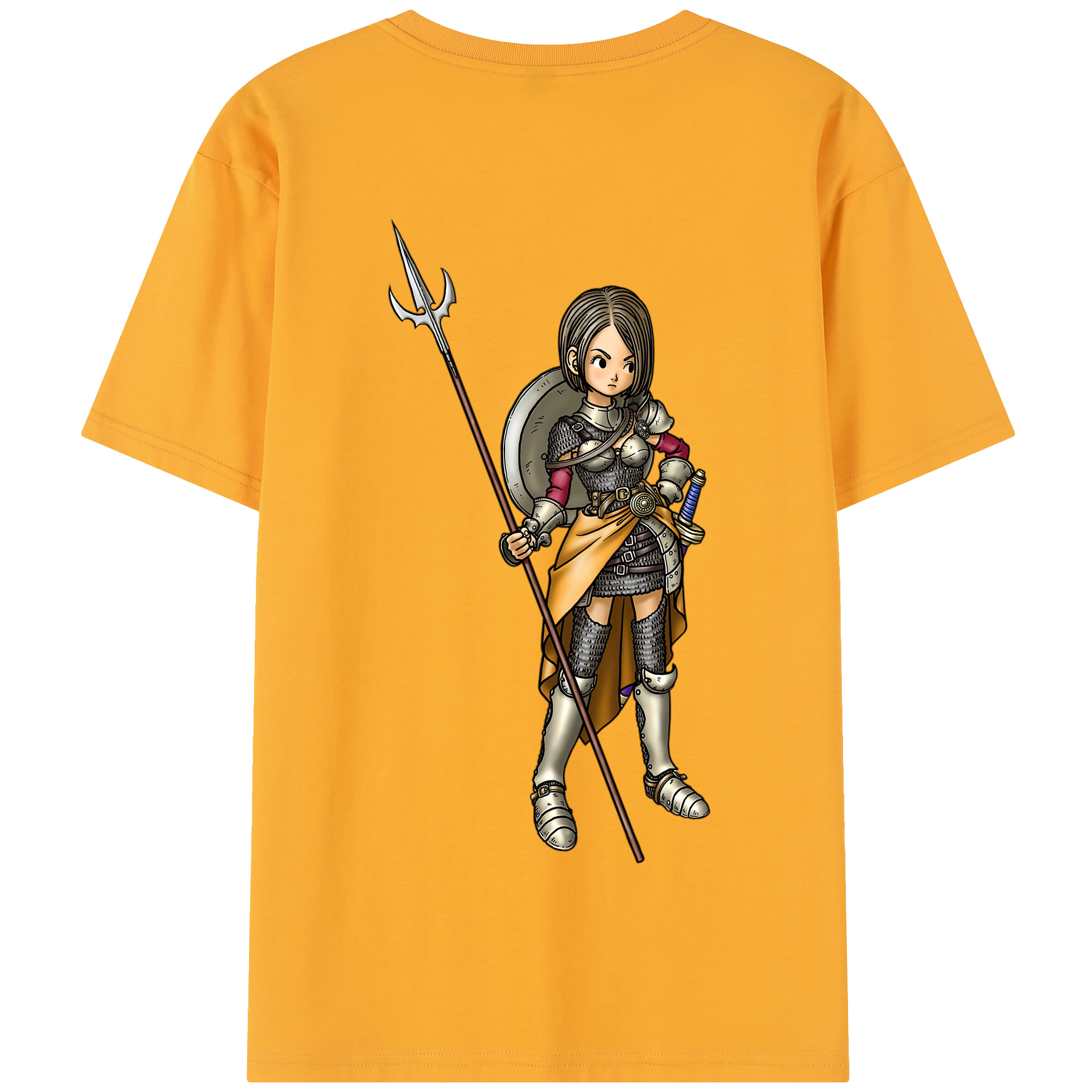 （画像用） ドラゴンクエスト Doragon Kuesuto Dragon Quest 綿100％半袖Tシャツ（背面プリント）