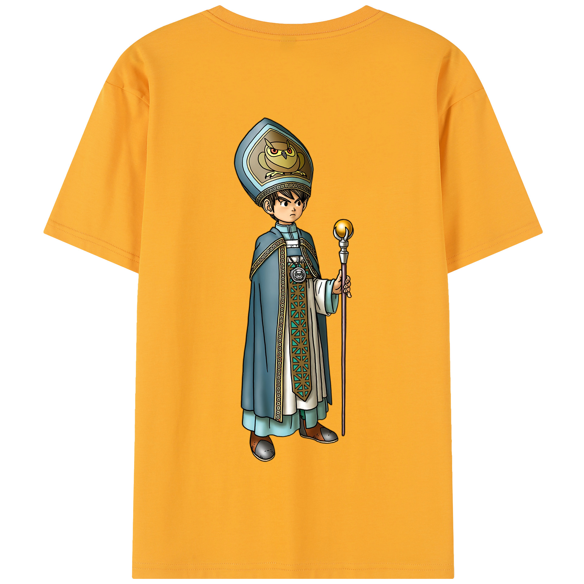 （画像用） ドラゴンクエスト Doragon Kuesuto Dragon Quest 綿100％半袖Tシャツ（背面プリント）