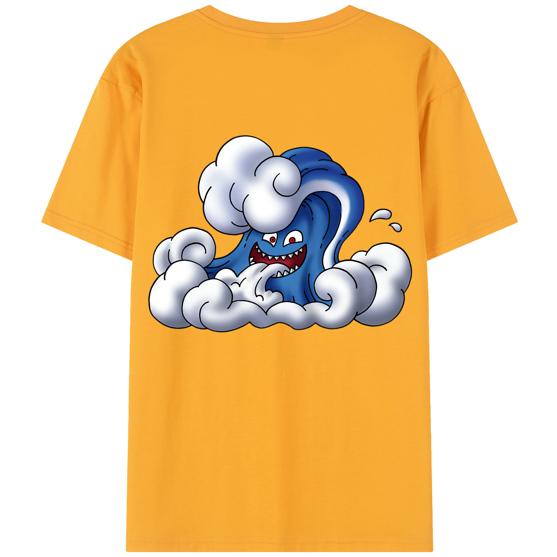 （画像用） ドラゴンクエスト Doragon Kuesuto Dragon Quest 綿100％半袖Tシャツ（背面プリント）