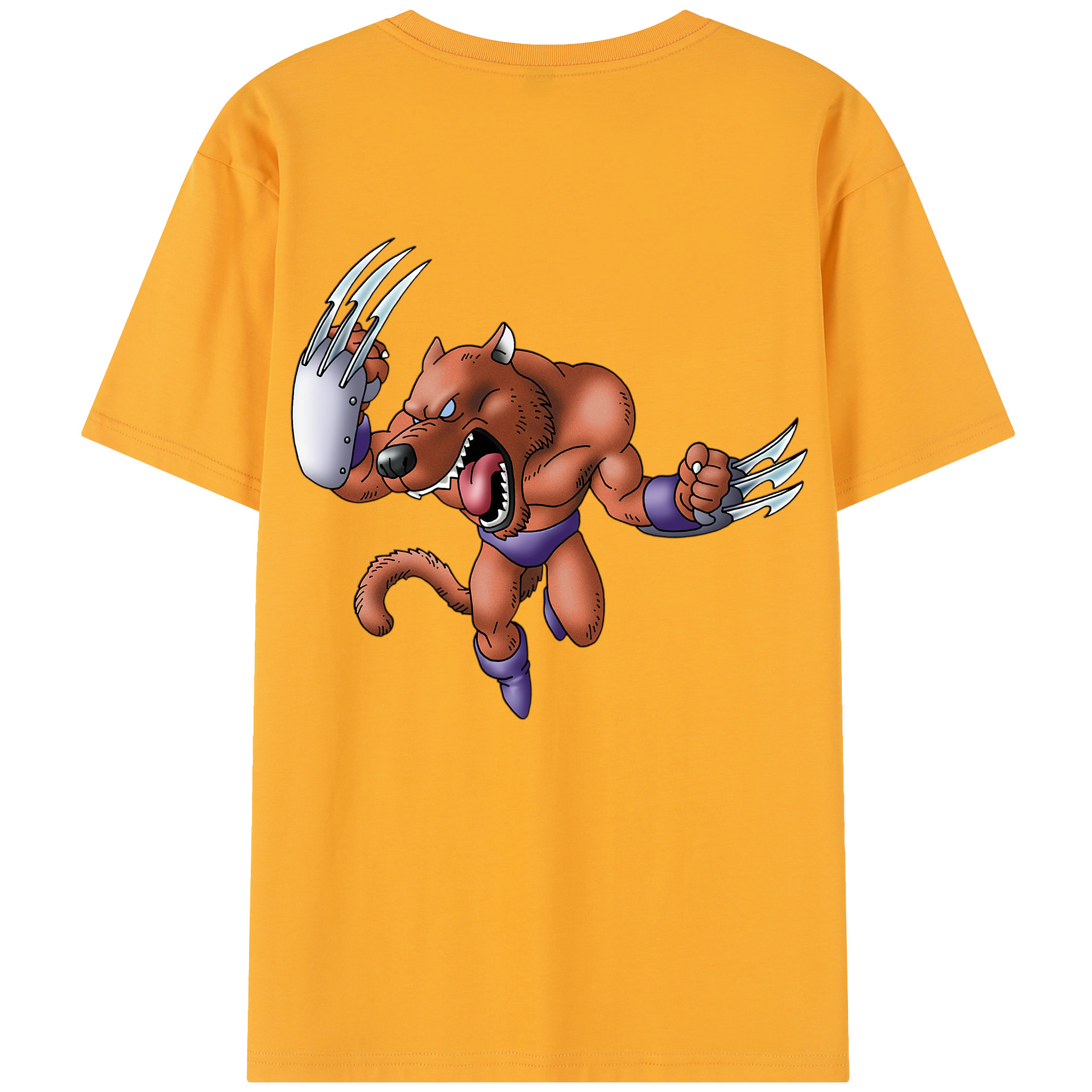 （画像用） ドラゴンクエスト Doragon Kuesuto Dragon Quest 綿100％半袖Tシャツ（背面プリント）