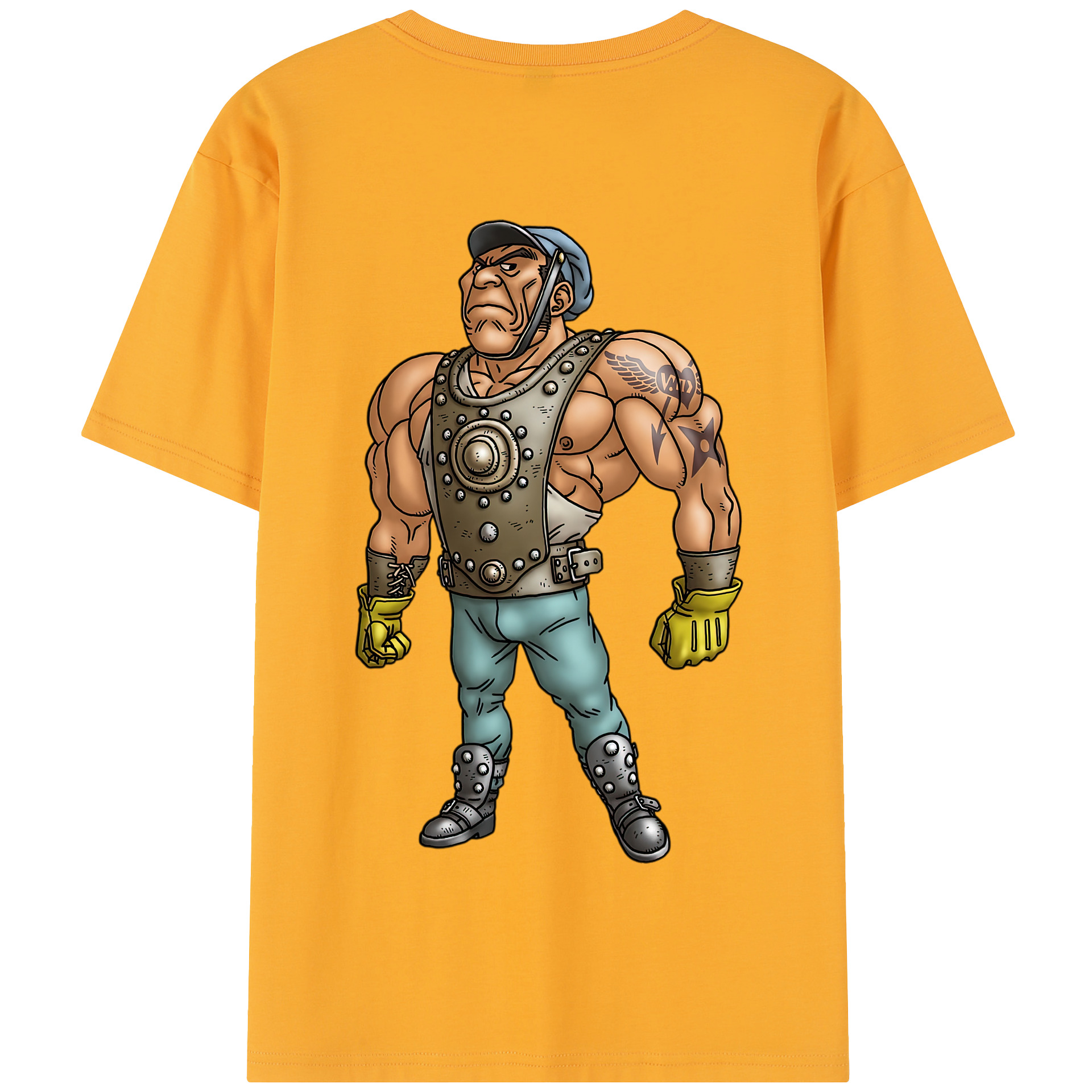 （画像用） ドラゴンクエスト Doragon Kuesuto Dragon Quest 綿100％半袖Tシャツ（背面プリント）