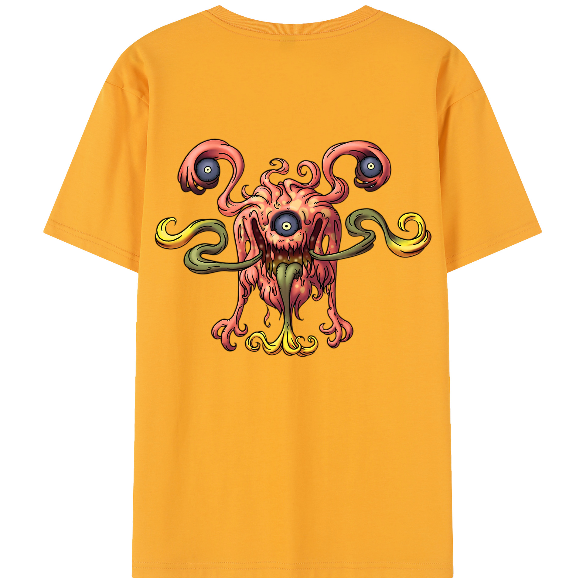 （画像用） ドラゴンクエスト Doragon Kuesuto Dragon Quest 綿100％半袖Tシャツ（背面プリント）
