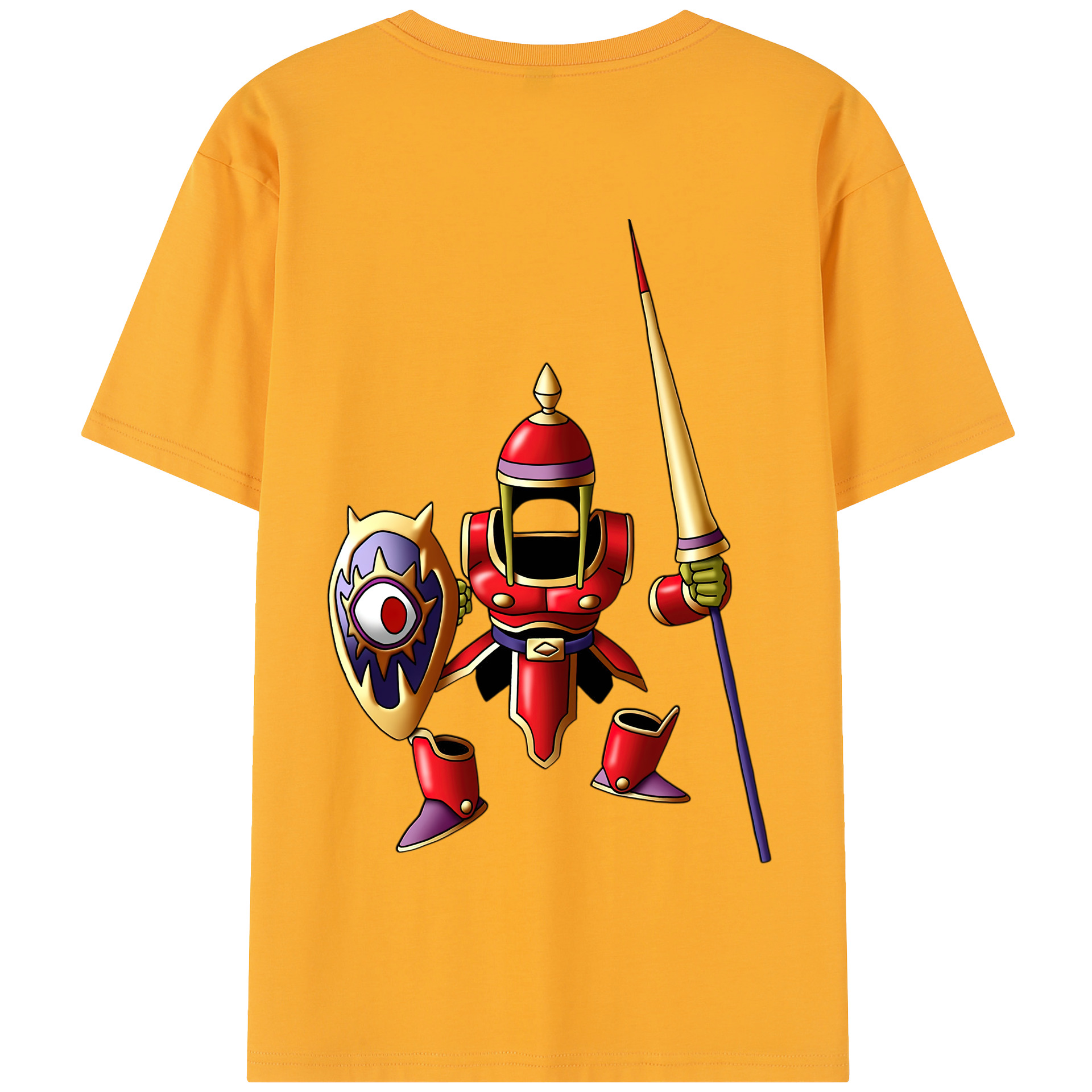 （画像用） ドラゴンクエスト Doragon Kuesuto Dragon Quest 綿100％半袖Tシャツ（背面プリント）